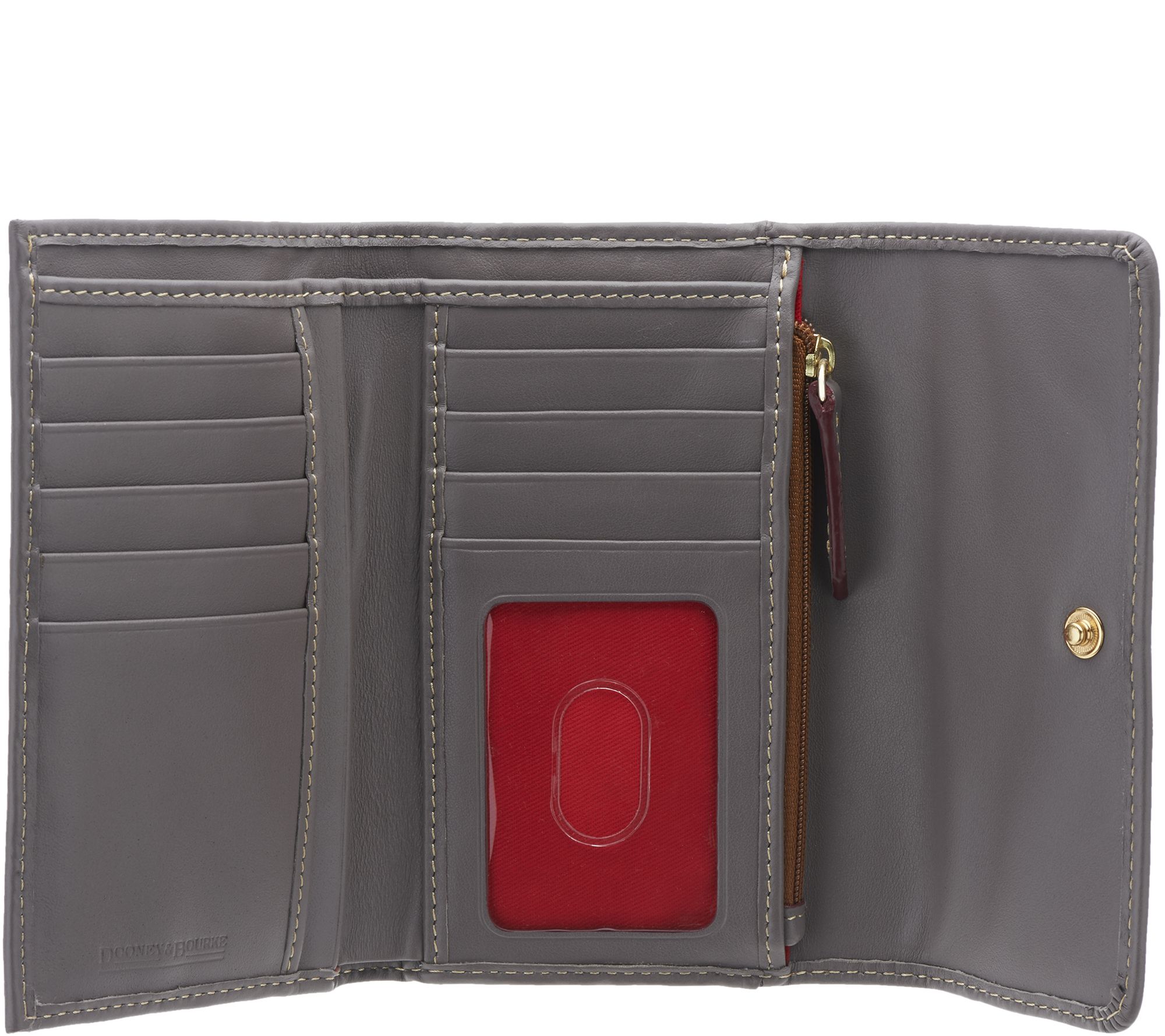 Dooney & Bourke Smooth Leather Flap Wallet Page 1 —