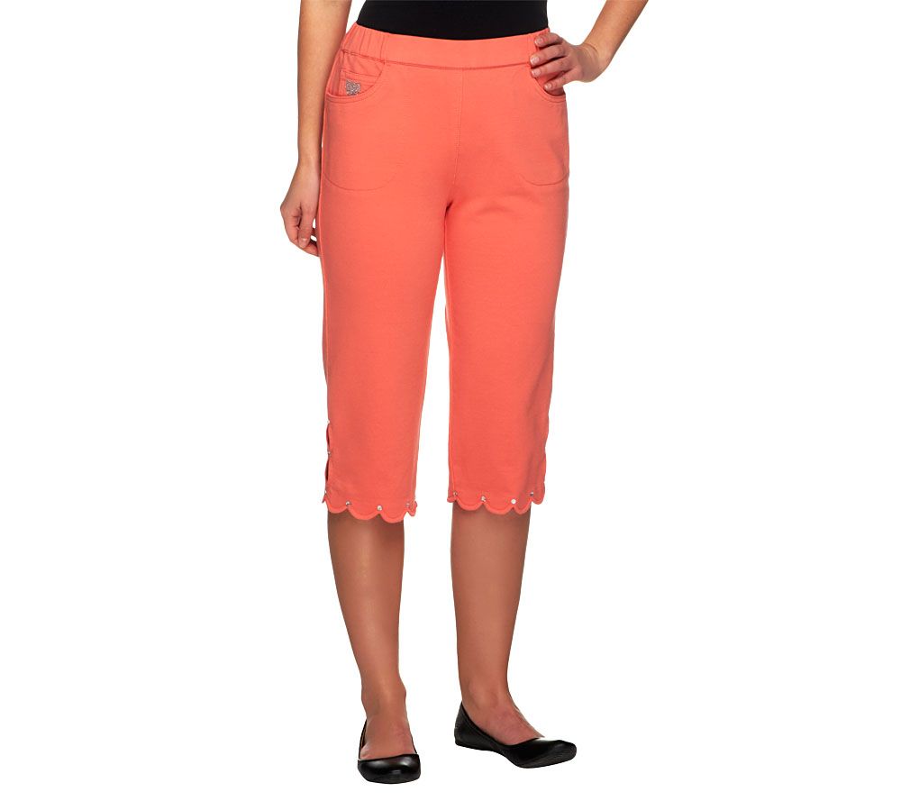 "As Is" Quacker Factory DreamJeannes Pedal Pushers with Trim —