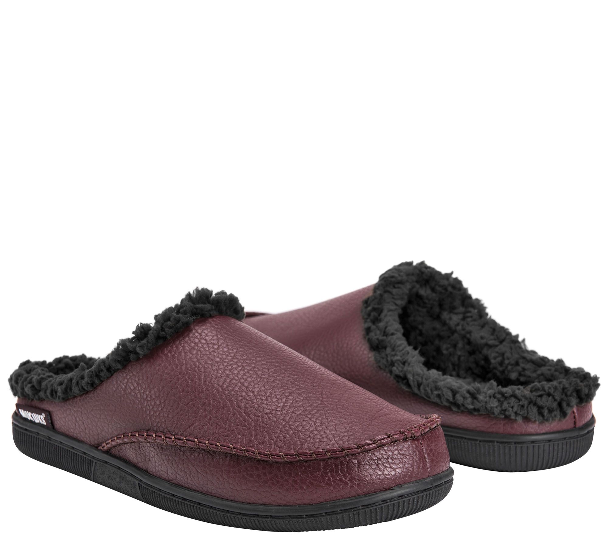 MUK LUKS Men's Faux Leather Clog Slippers