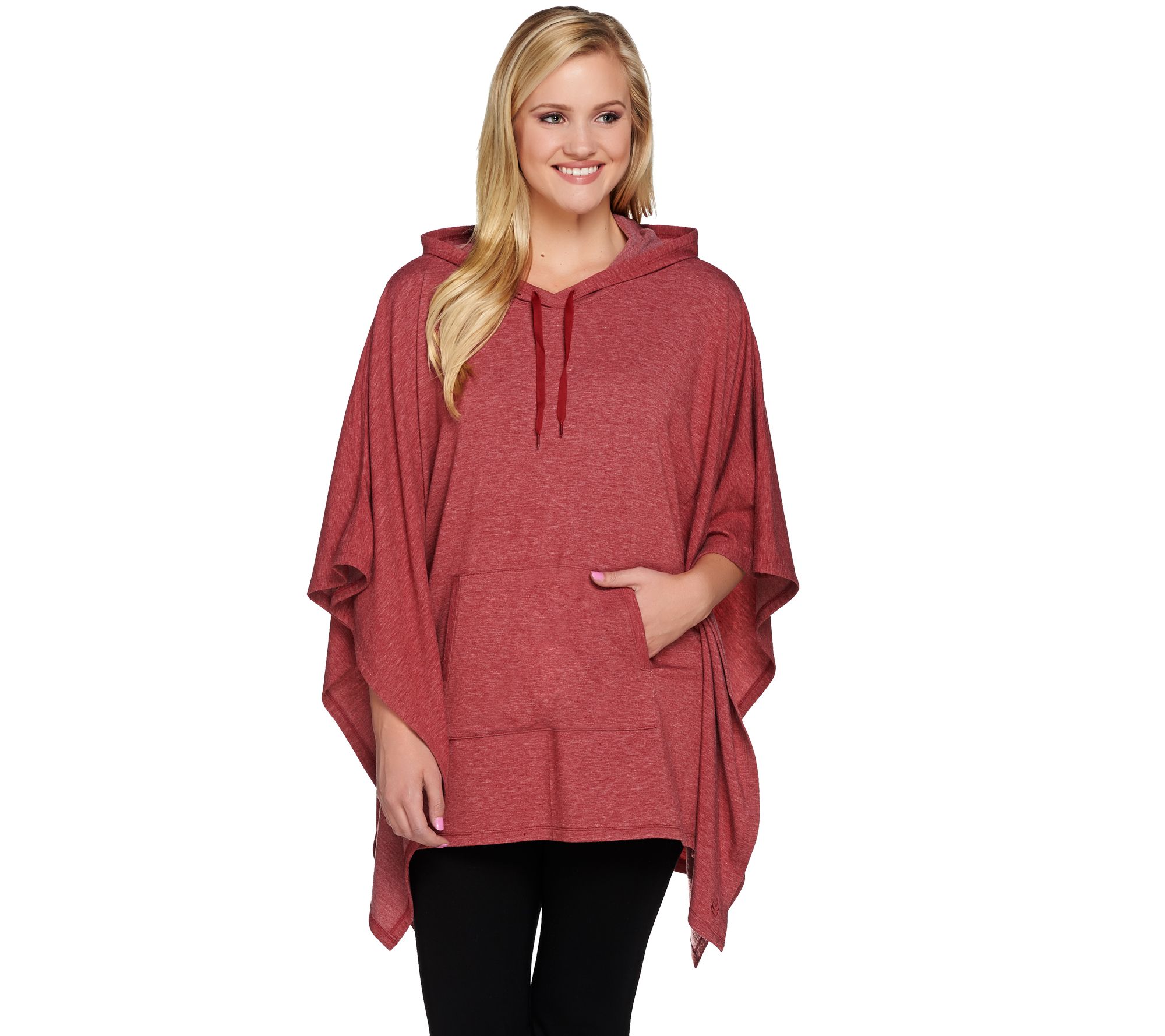 Cuddl Duds Comfortwear French Terry Poncho with Hood Page 1 —