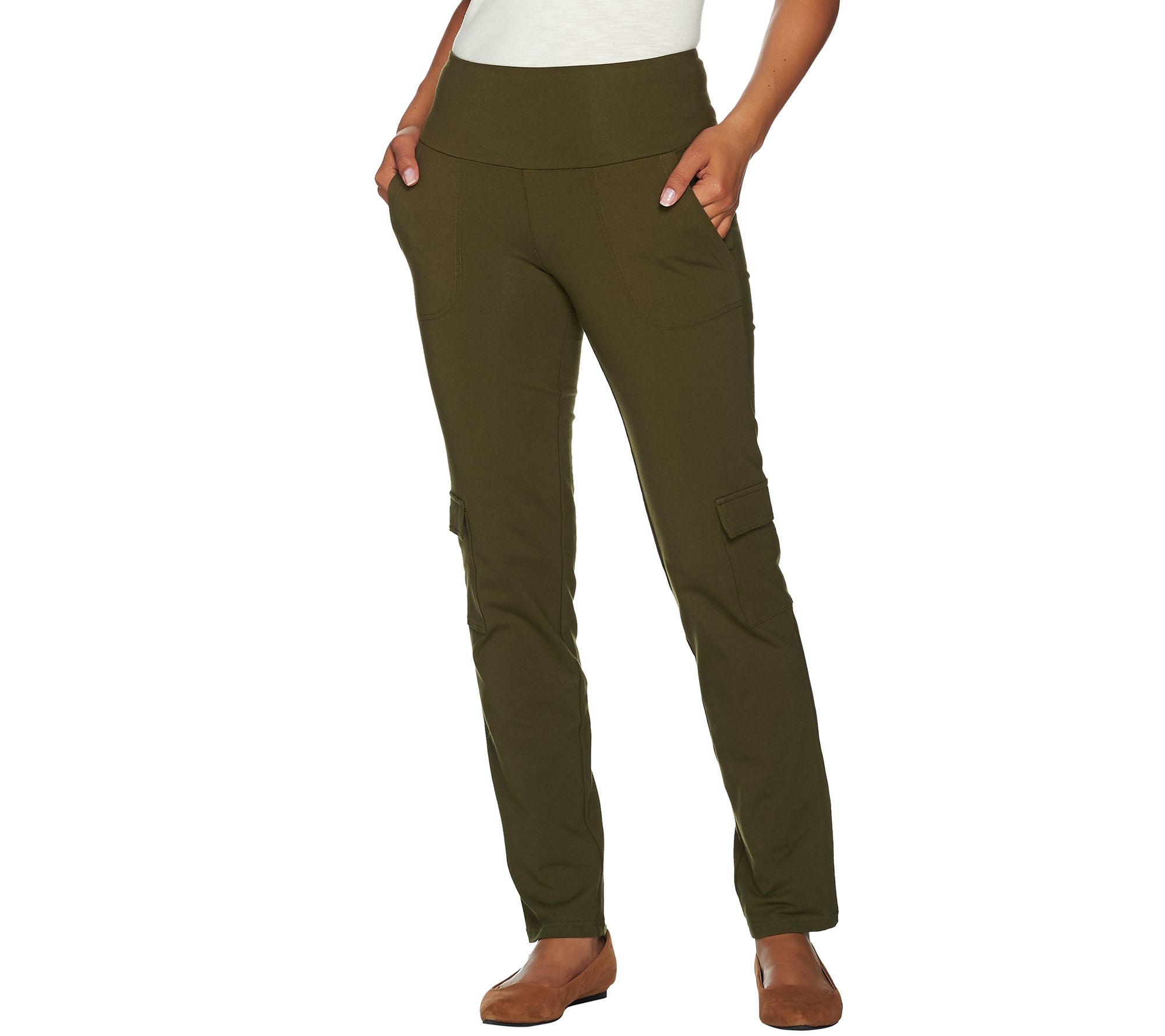 "As Is" Women with Control Tall Tummy Control Cargo Pants Page 1