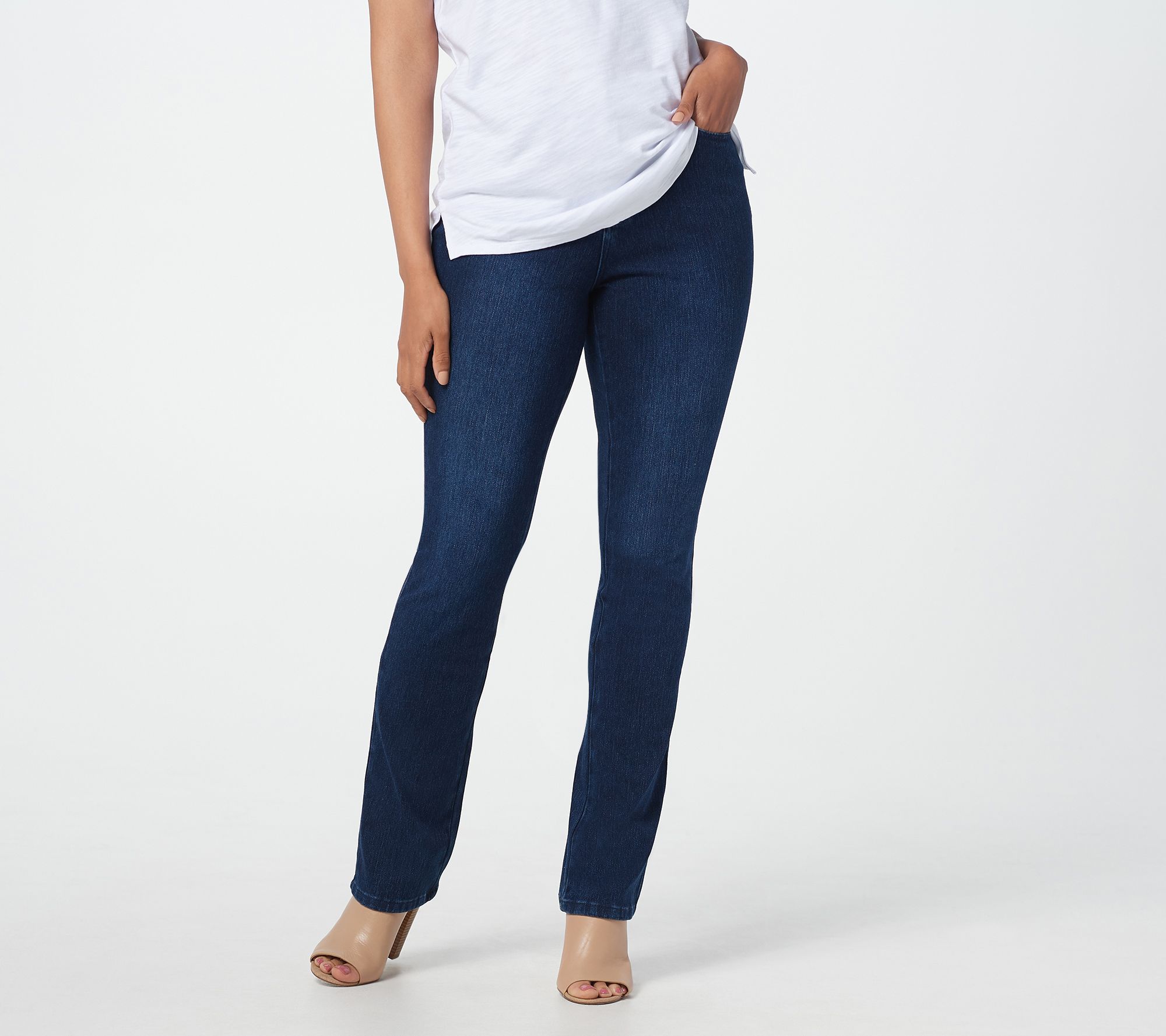 Belle by Kim Gravel Flexibelle Straight Leg Jeans —