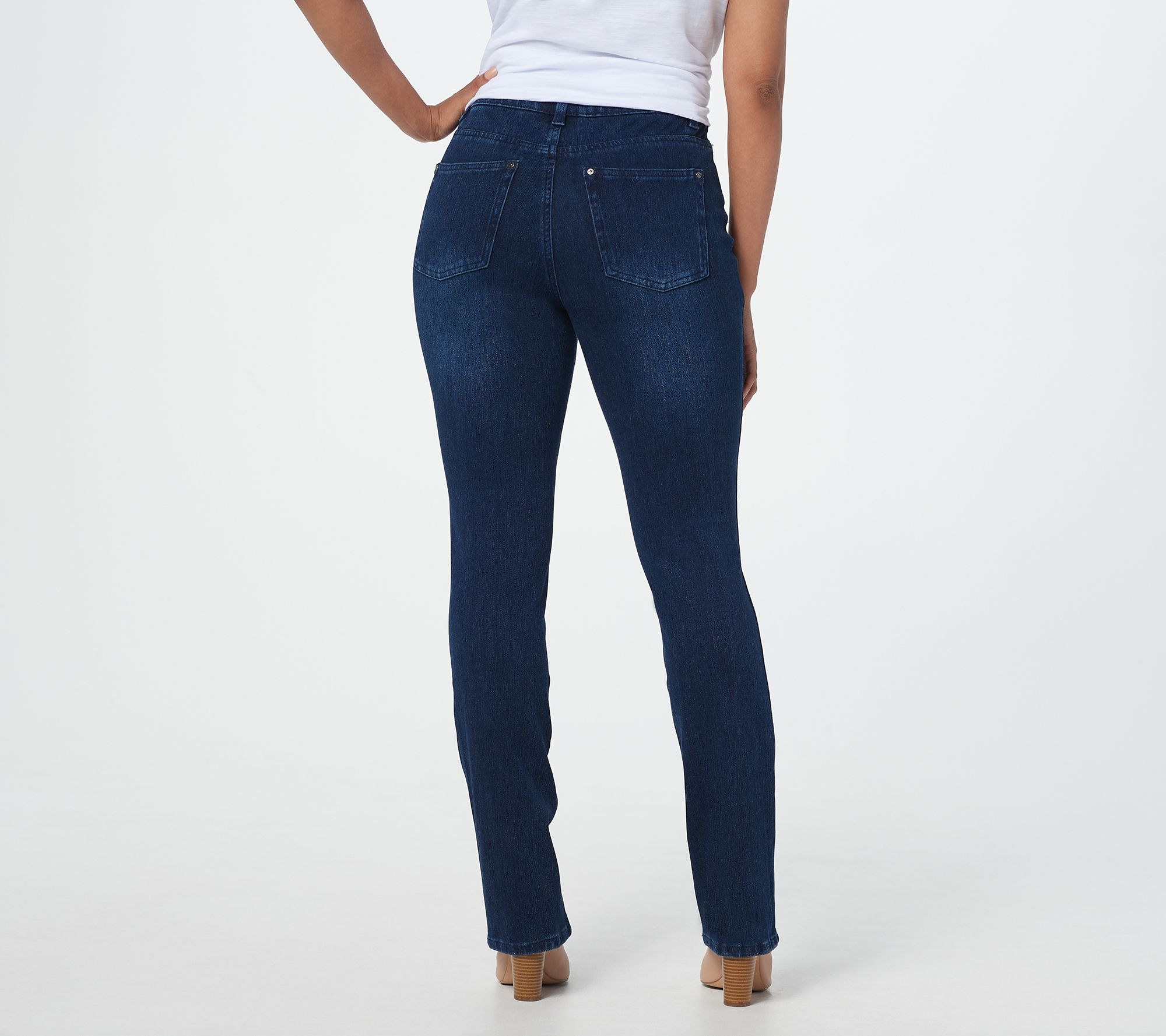 Belle by Kim Gravel Flexibelle Straight Leg Jeans —
