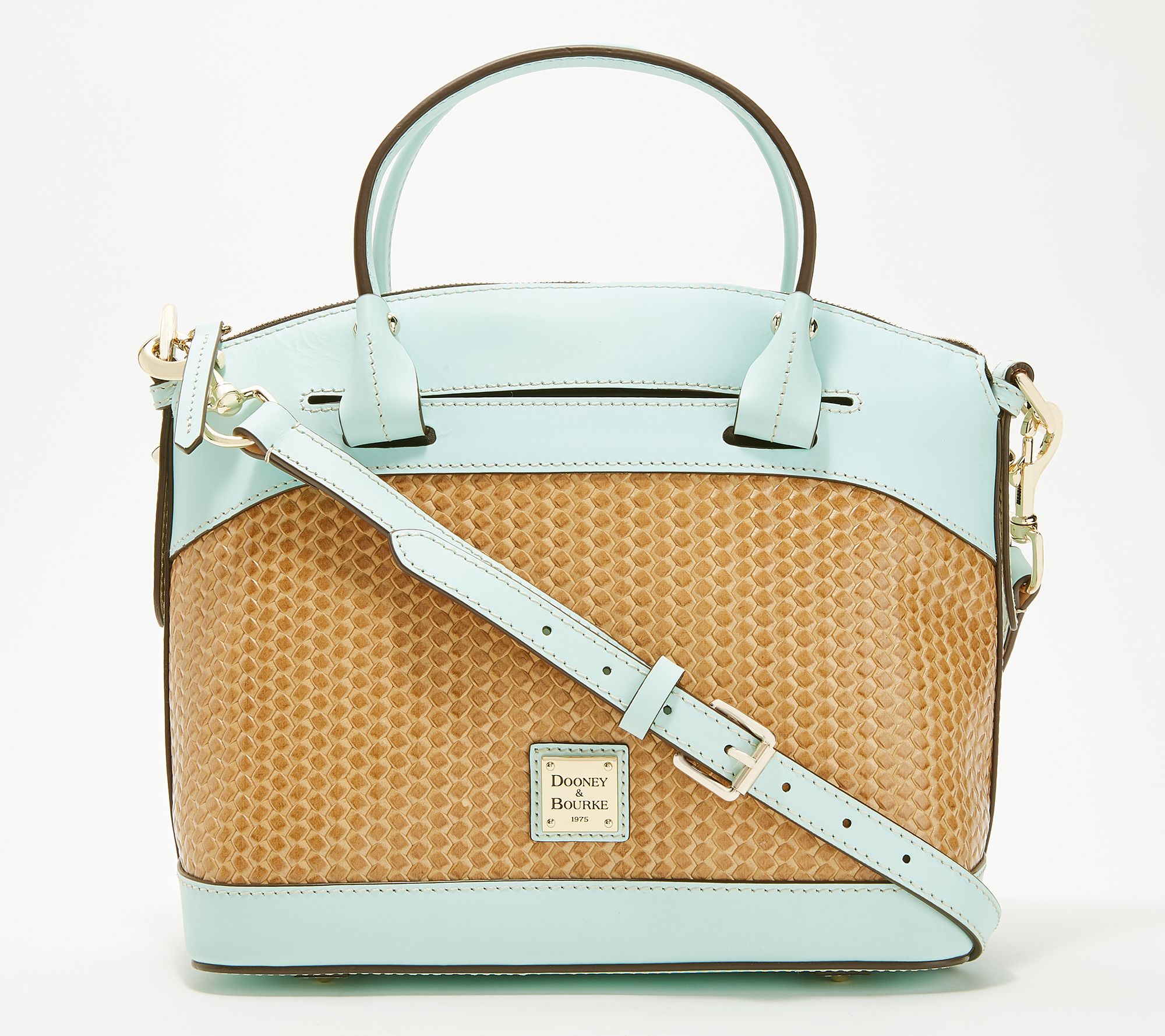 Dooney & Bourke Woven Embossed Leather Satchel Beacon Page 1 —