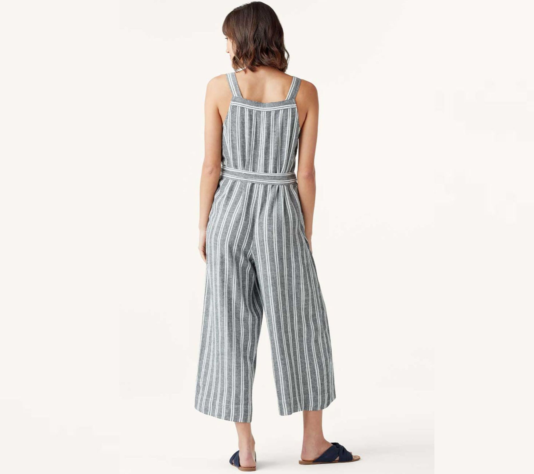Splendid Striped Belted Jumpsuit Sela