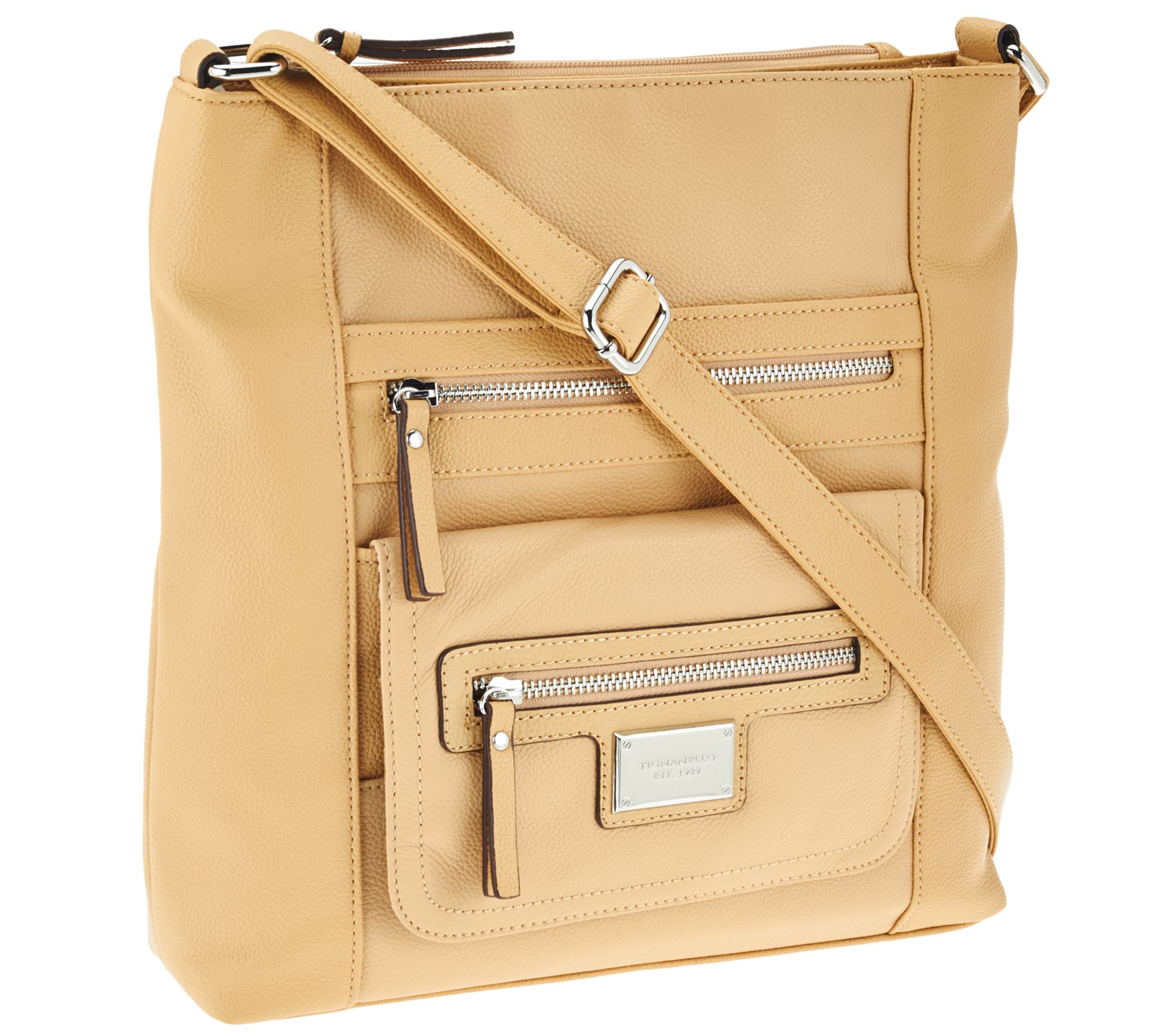 Tignanello Pebble Leather Large Function RFID Crossbody Page 1 —