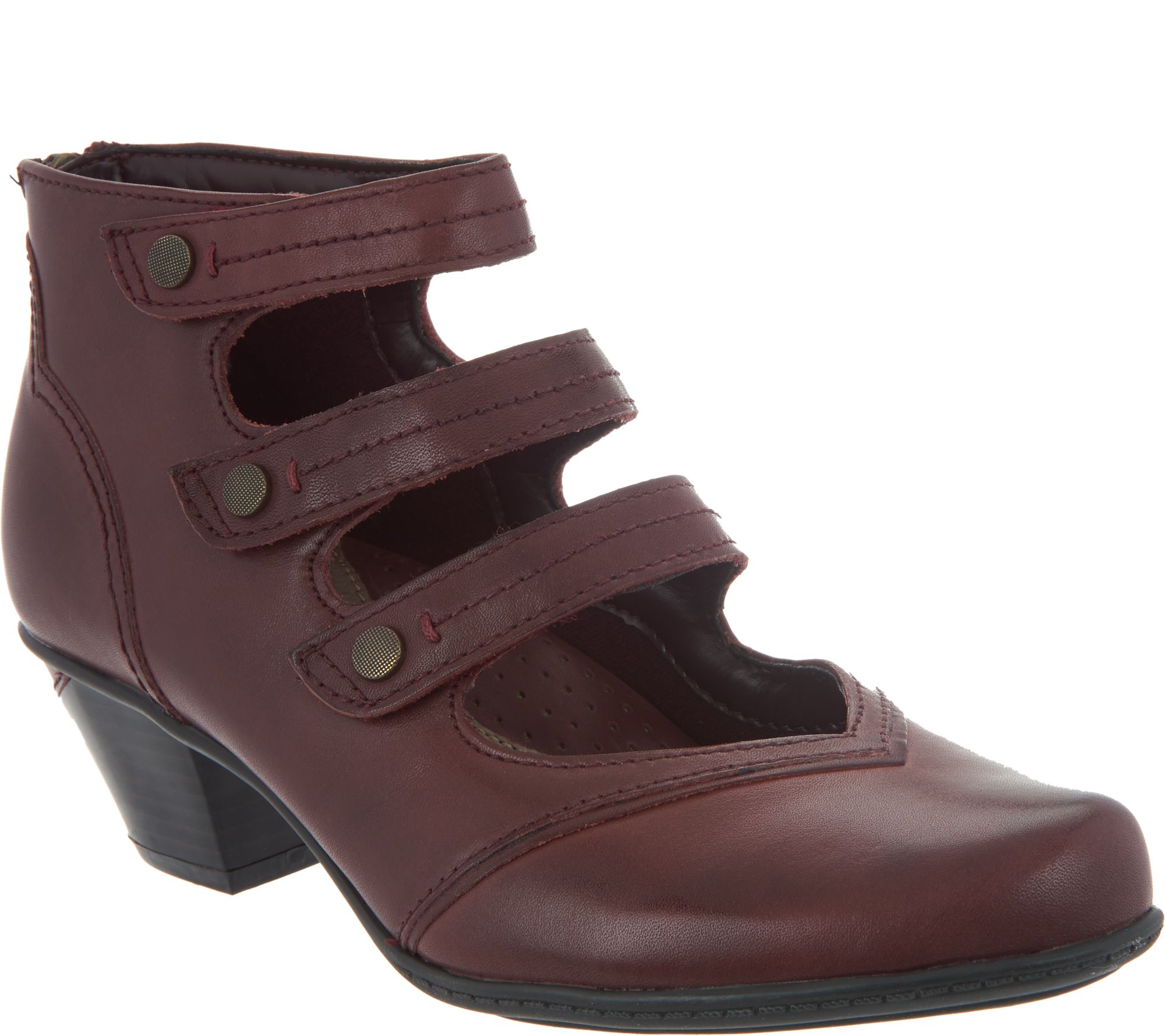 Earth Leather Multistrap Booties Serano Page 1 —