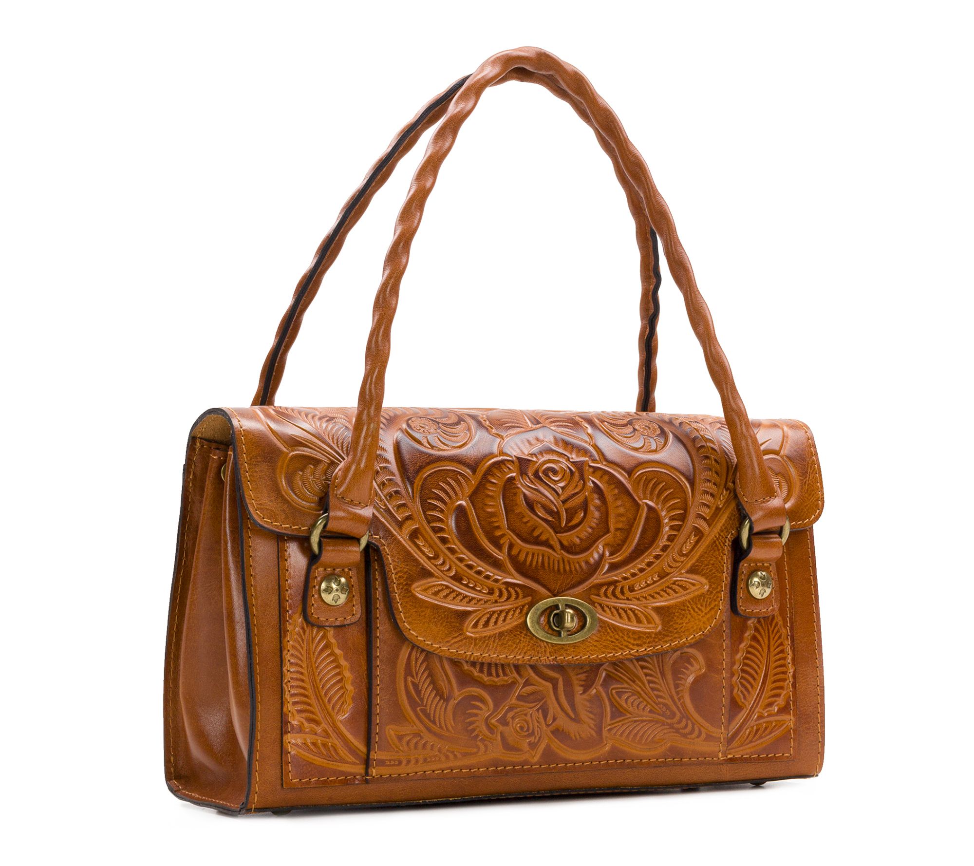 Patricia Nash Leather Burnished Tool Satchel Sanabria