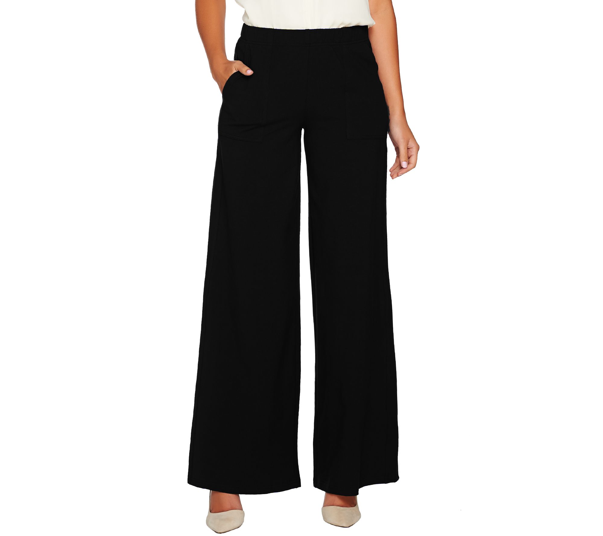Women with Control Wide Leg Pants with Pocket