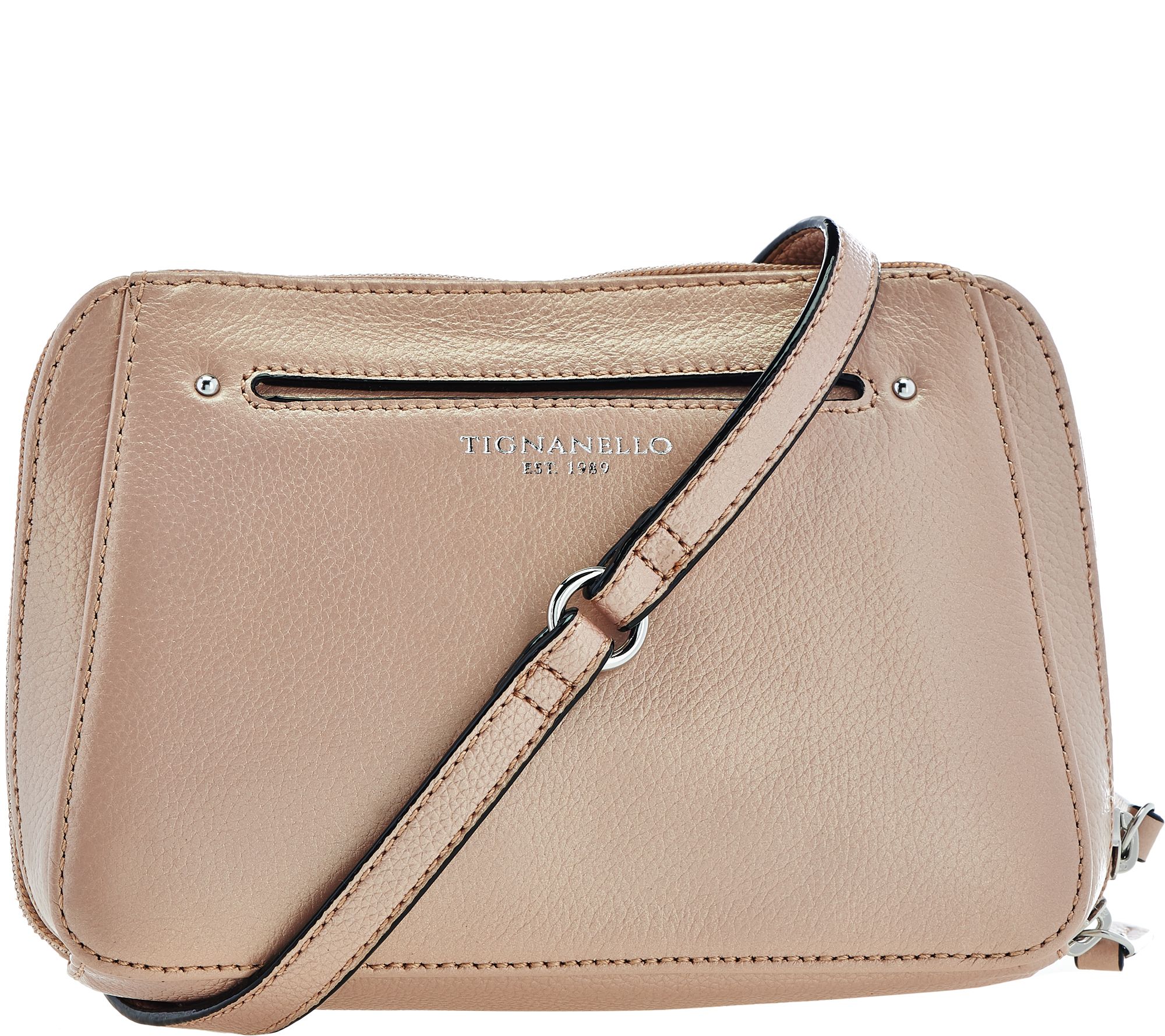 Tignanello Pebble Leather RFID Crossbody and Belt Bag Page 1 —