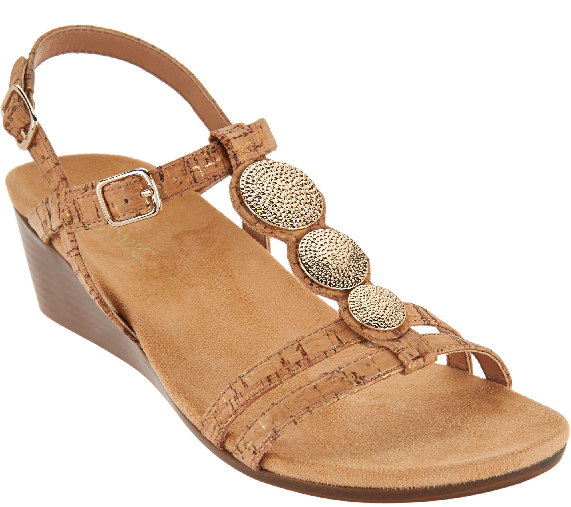 Vionic Orthotic Embellished Wedge Sandals Noleen Page 1 —