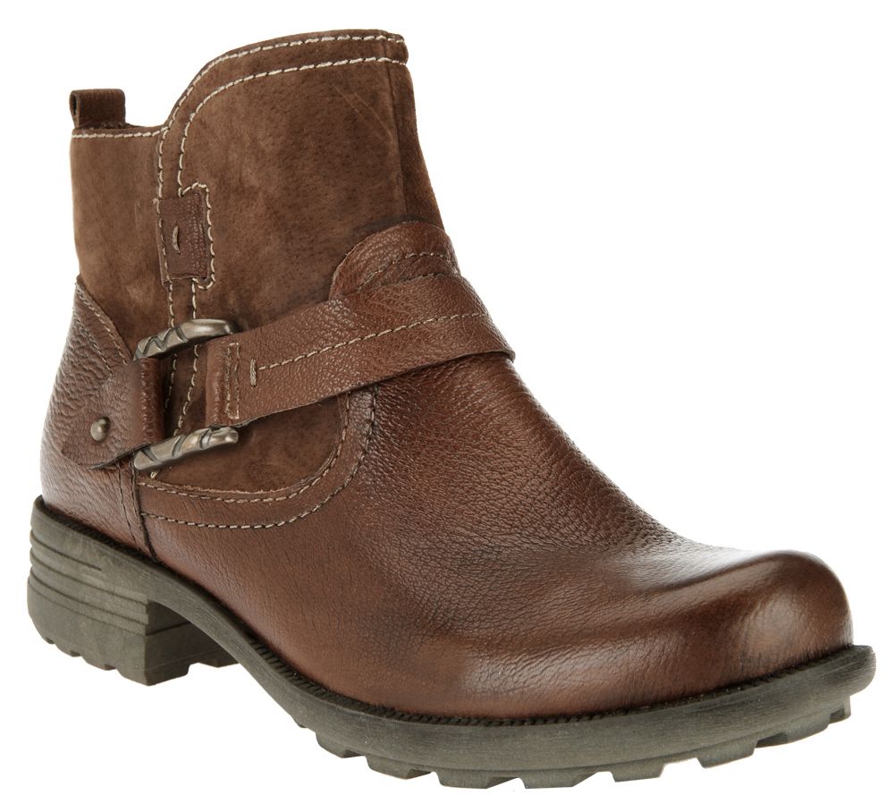 "As Is" Earth Origins Leather & Suede Ankle Boots Paris Page 1