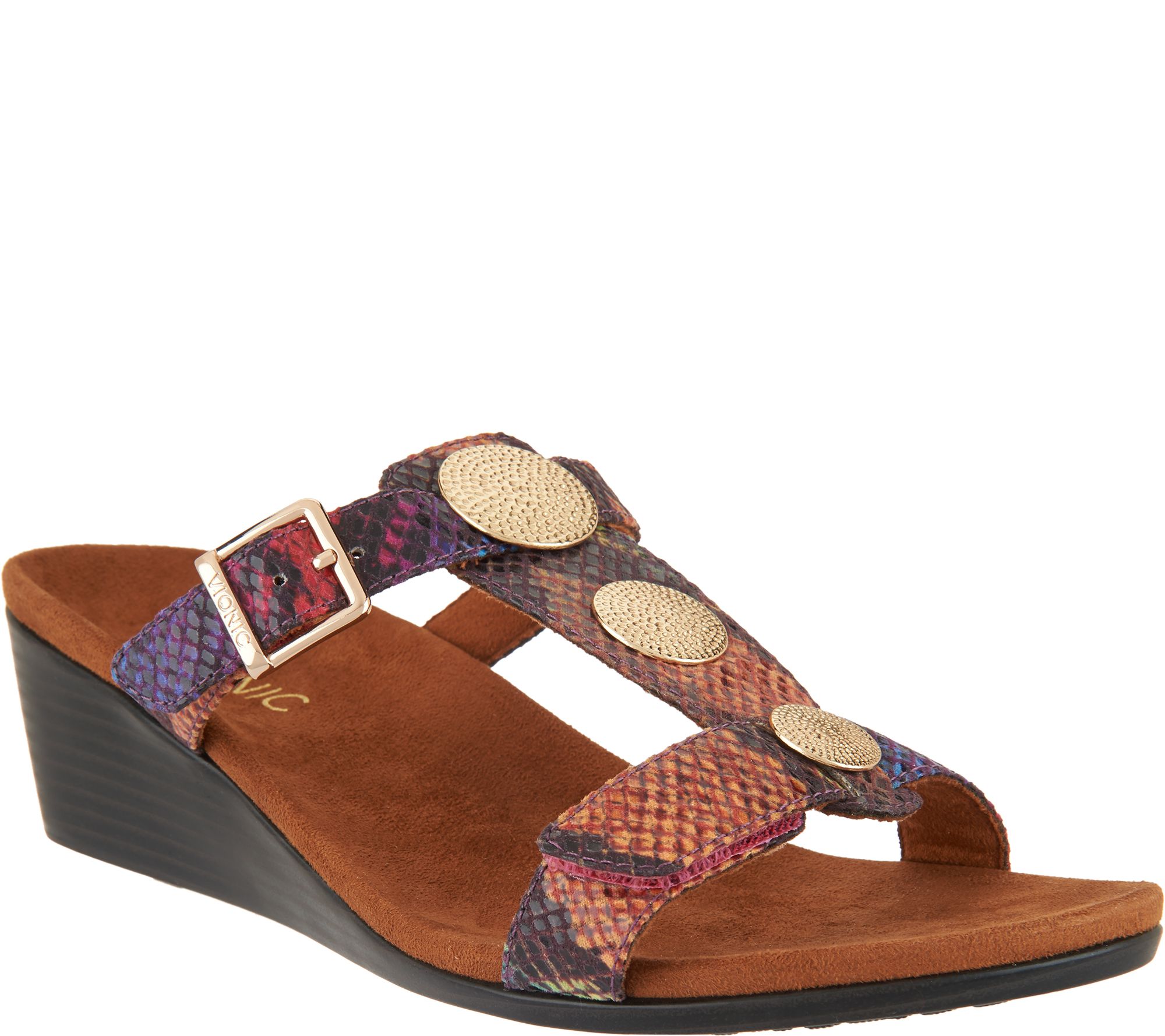 Vionic Orthotic Embellished Slide Wedges Cleona Page 1 —