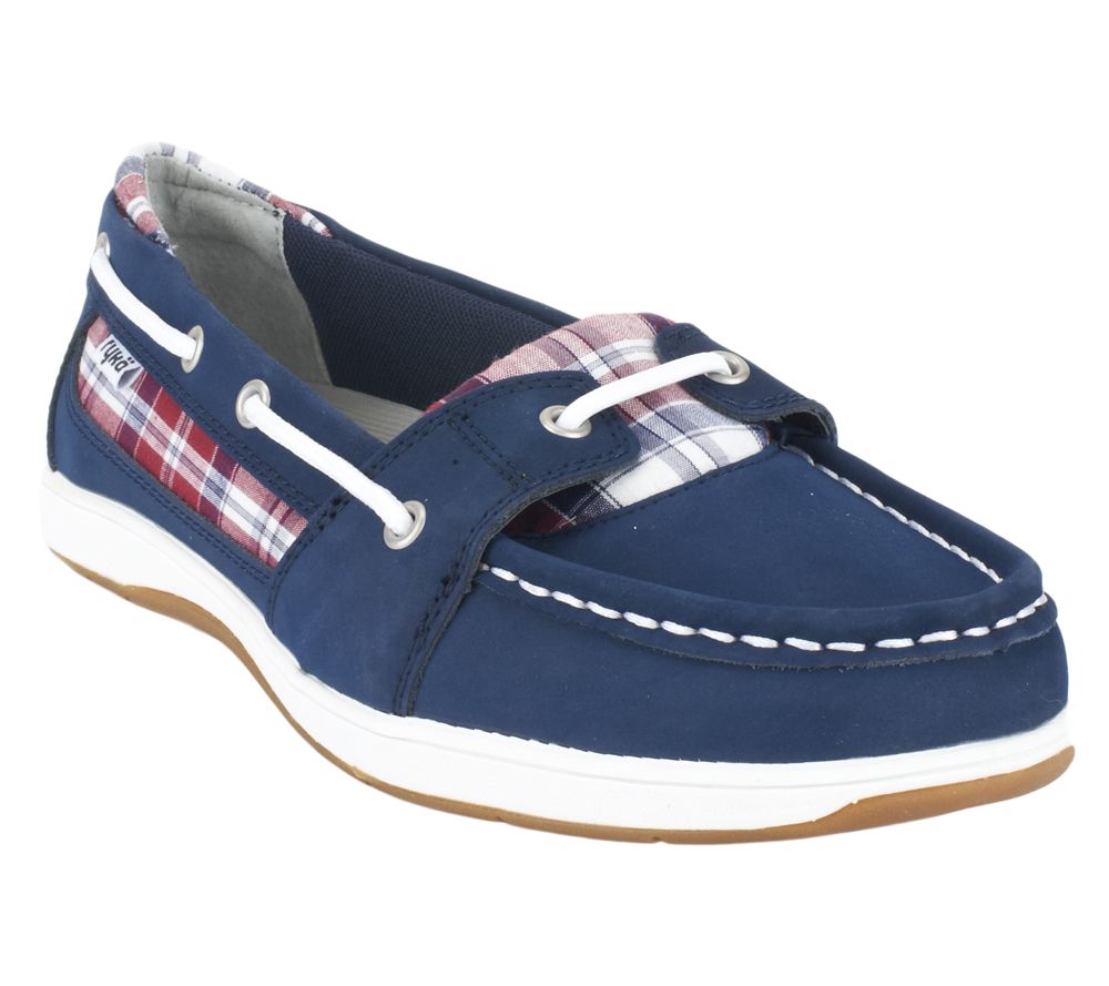 Ryka Orleans Leather & Fabric Boat Shoes Zadoo