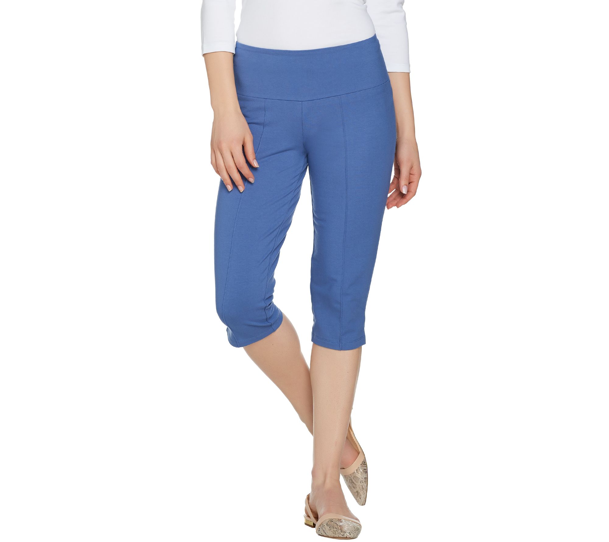 "As Is" Women with Control Petite Tummy Control Pedal Pushers