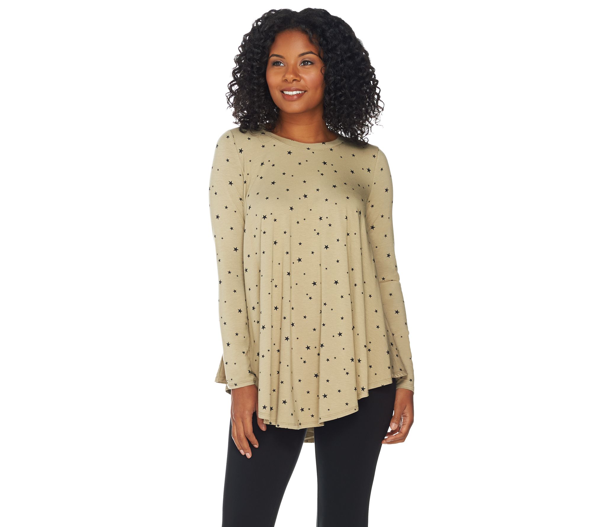 AnyBody Loungewear Cozy Knit Swing Top Page 1 —