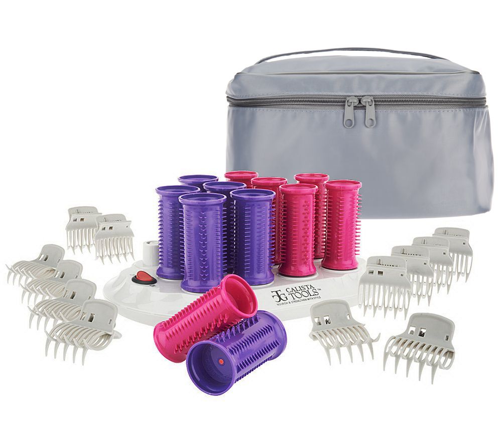 Calista Set of 12 Ion Hot Rollers with Clips & Travel Bag Page 1