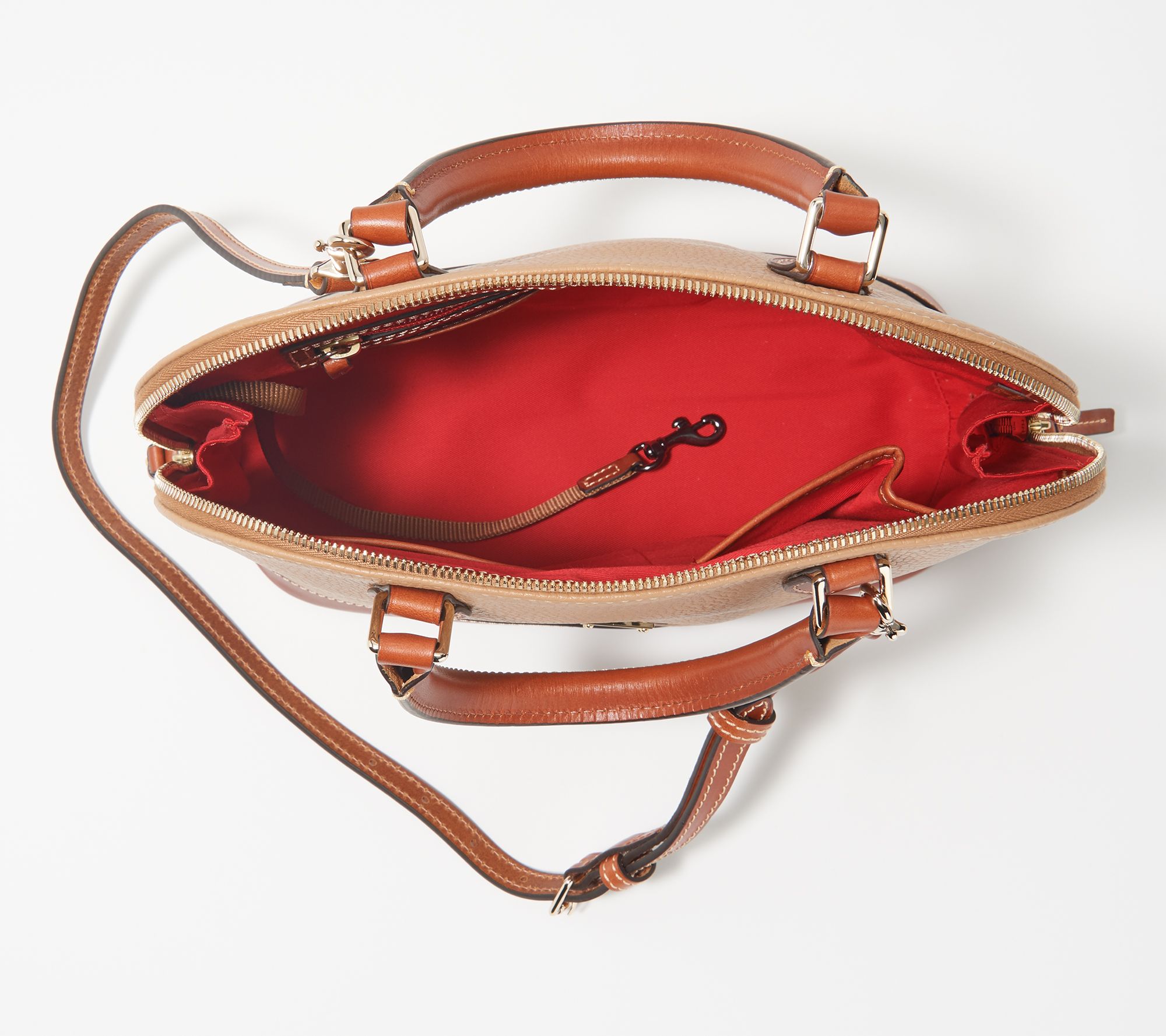 Dooney & Bourke Pebble Leather Zip Zip Satchel Page 1 —