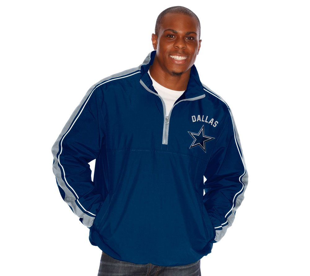 NFL Dallas Cowboys HalfZip Lightweight Pullover Jacket Page 1 —