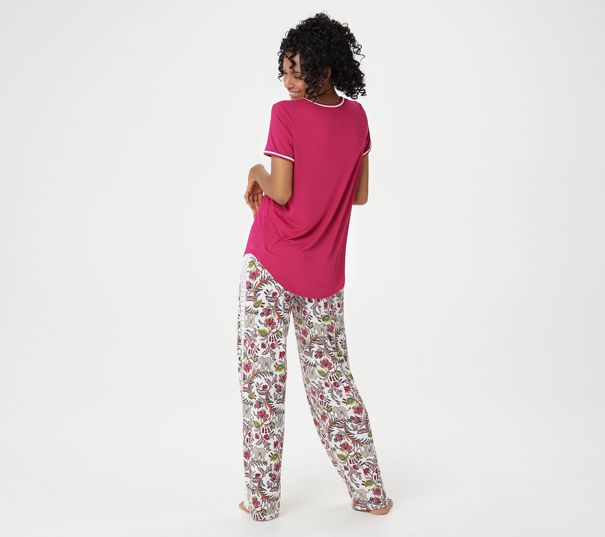 Cuddl Duds Tall Cool & Airy Color Block Print Pajama Set
