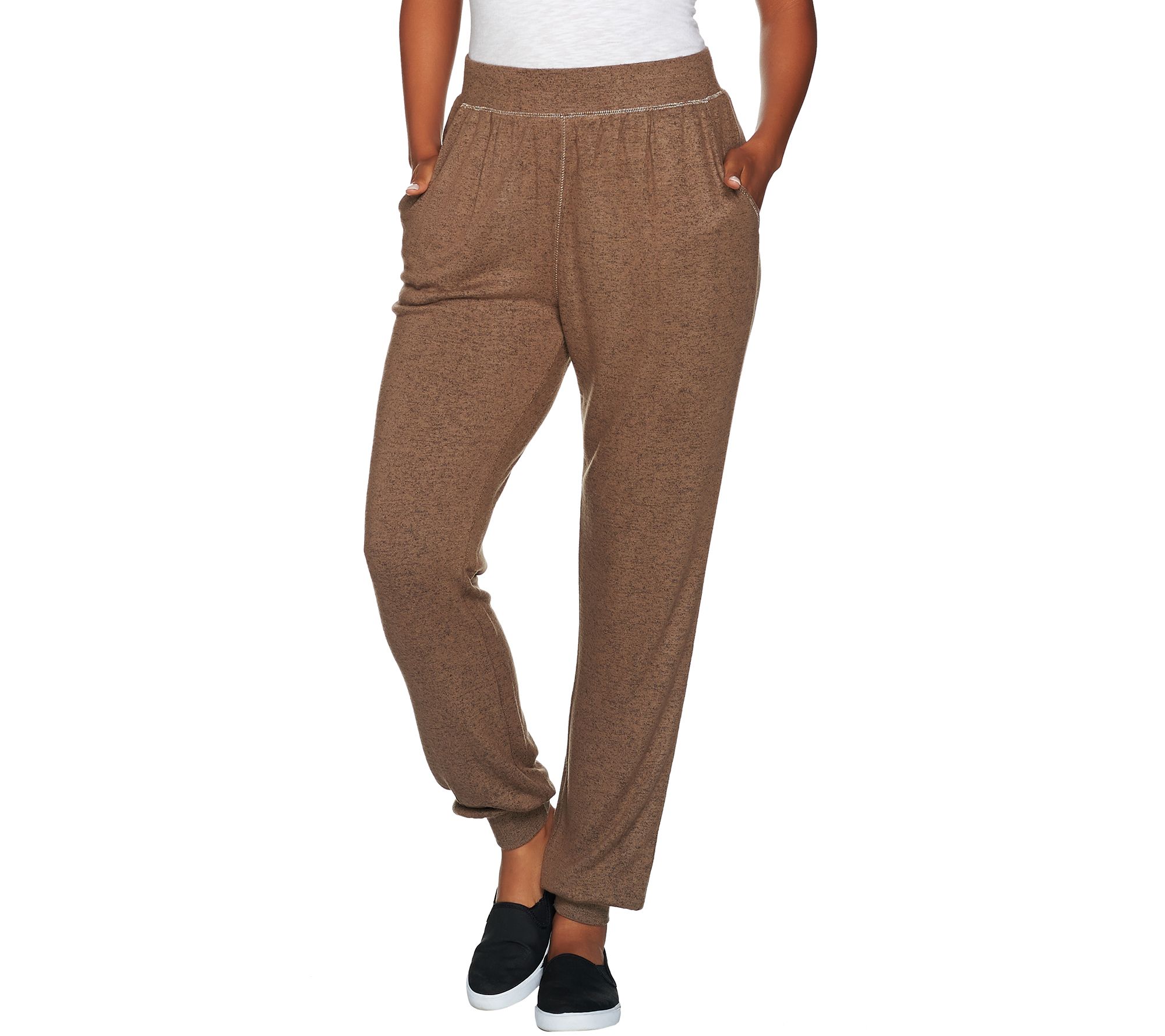 AnyBody Loungewear Brushed Hacci Jogger Pants Page 1 —