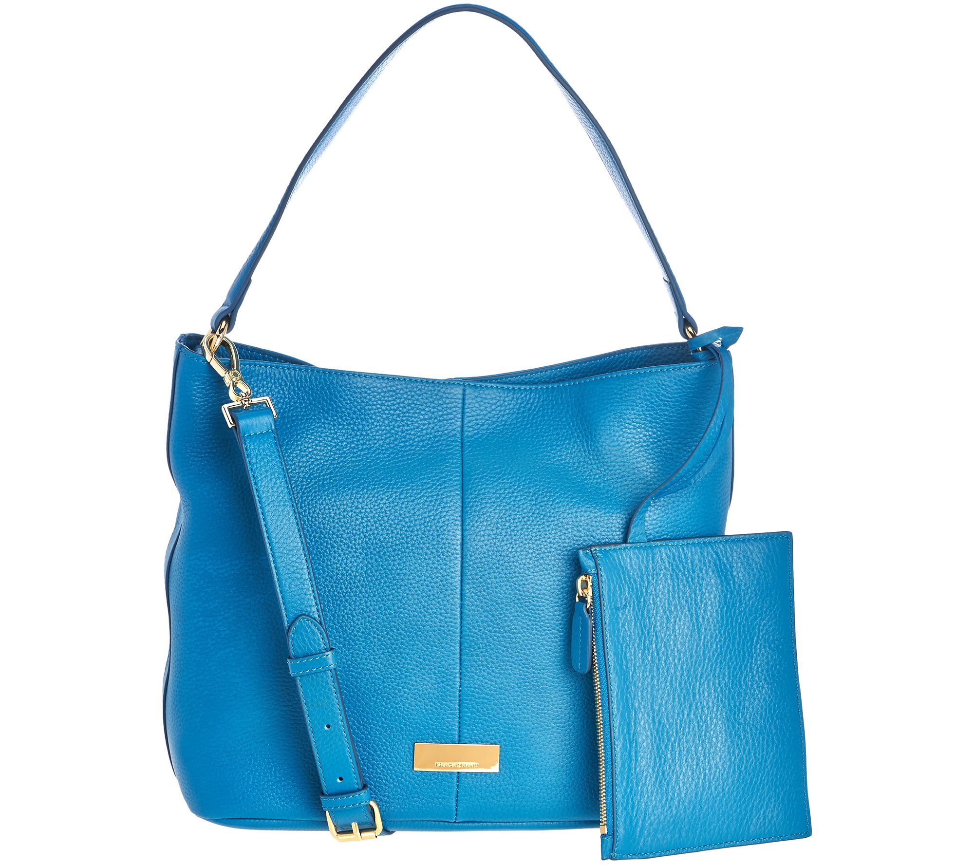 Isaac Mizrahi Live! Whitney Pebble Leather Hobo Handbag w/ Pouch Page