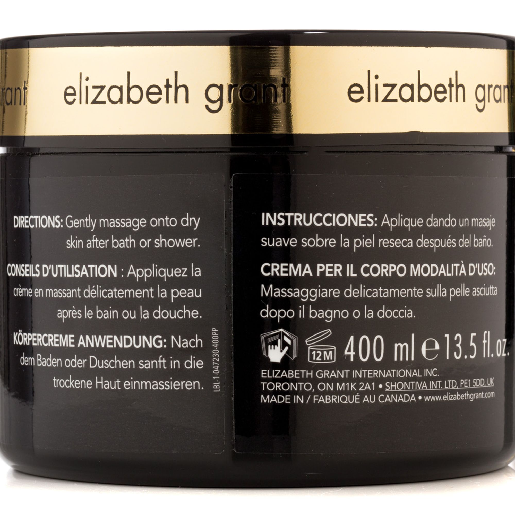 ELIZABETH GRANT Caviar Cellular Recharge Super Body Cream 2x 400ml QVC.de