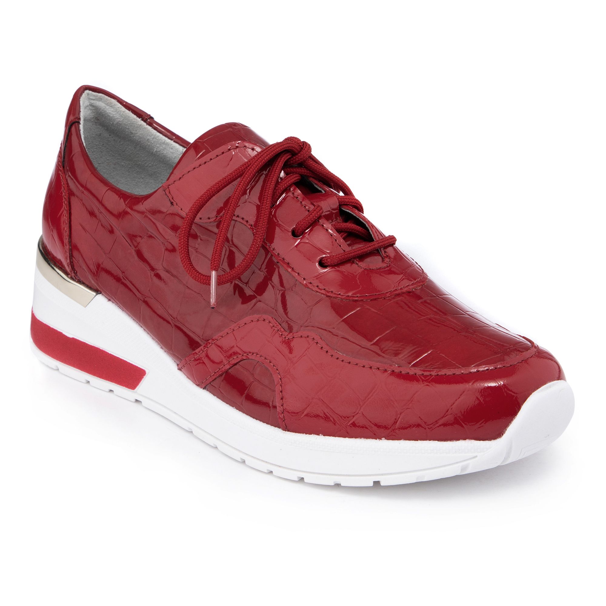 VITAFORM DamenSneaker Stretch und Lackleder Krokoprägung