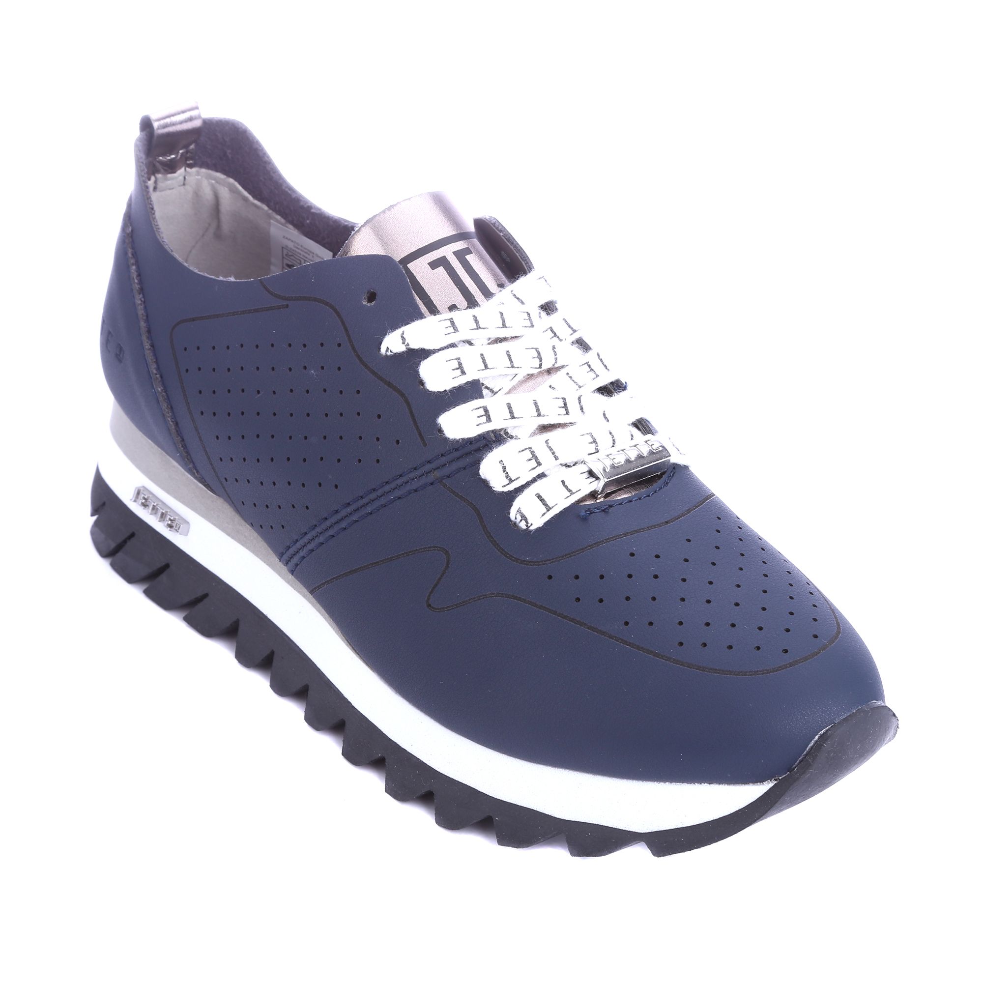 JETTE DamenSneaker Lederimitat LogoSenkel Haifischsohle QVC.de