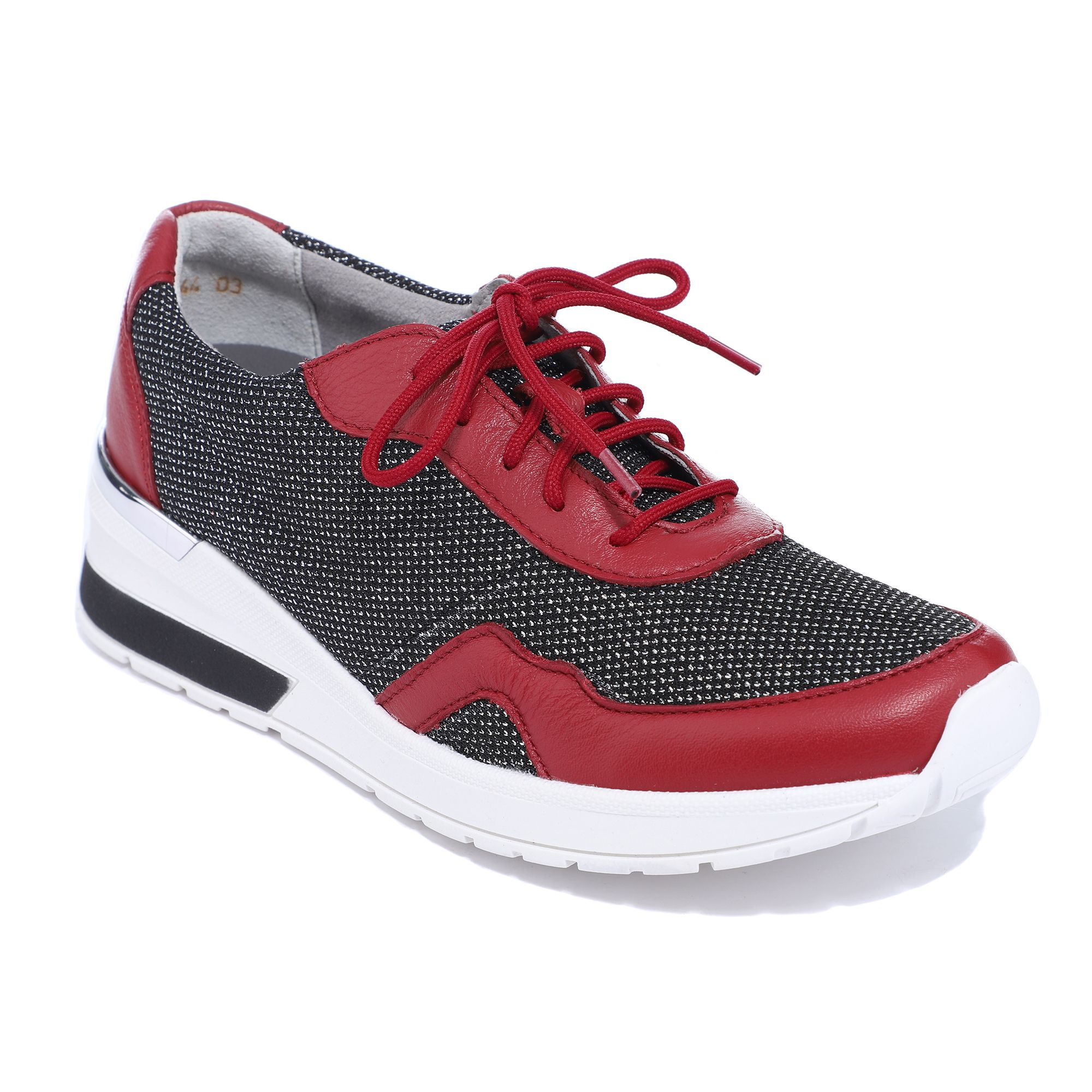 VITAFORM DamenSneaker Textilstretch Leder Keilabsatzsohle — QVC.de