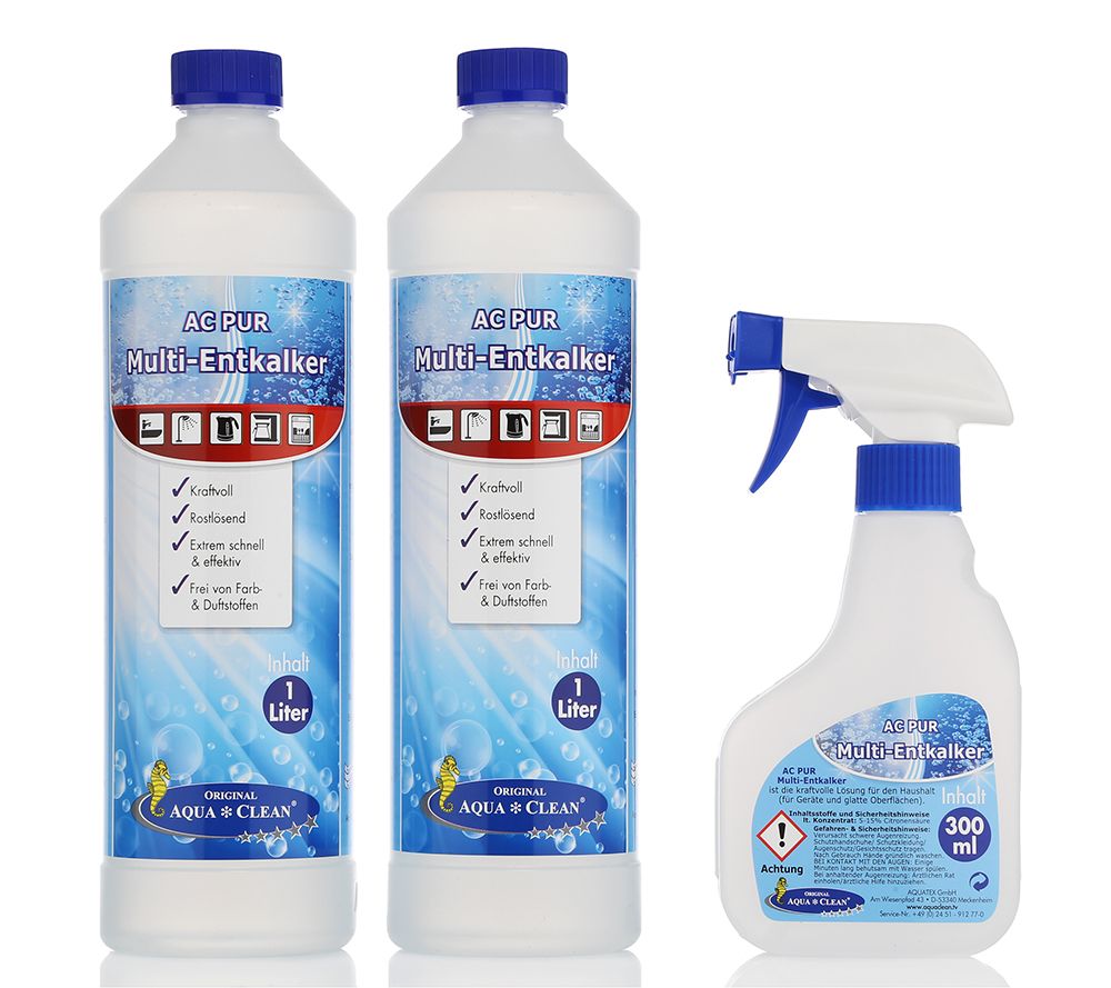 AQUA CLEAN PUR Entkalker kraftvoll & hochwirksam 2x 1l