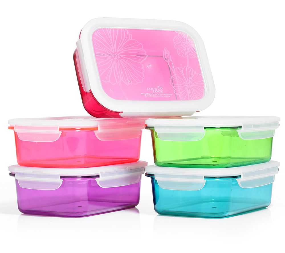 LocknLock Tritan™ Frischhaltedosen 760ml 5 Dosen QVC.de