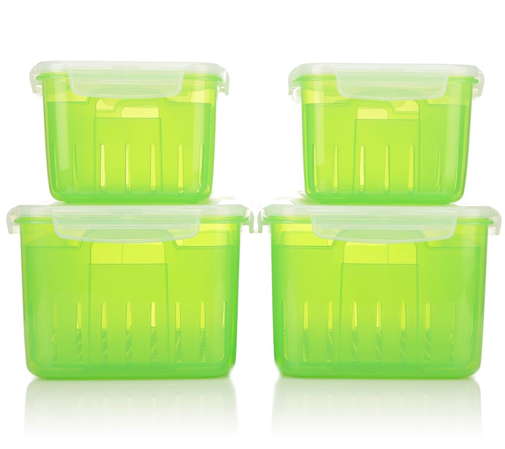 LocknLock Frischhaltedosen 2,44,6l mit Siebeinsatz 4 Dosen QVC.de