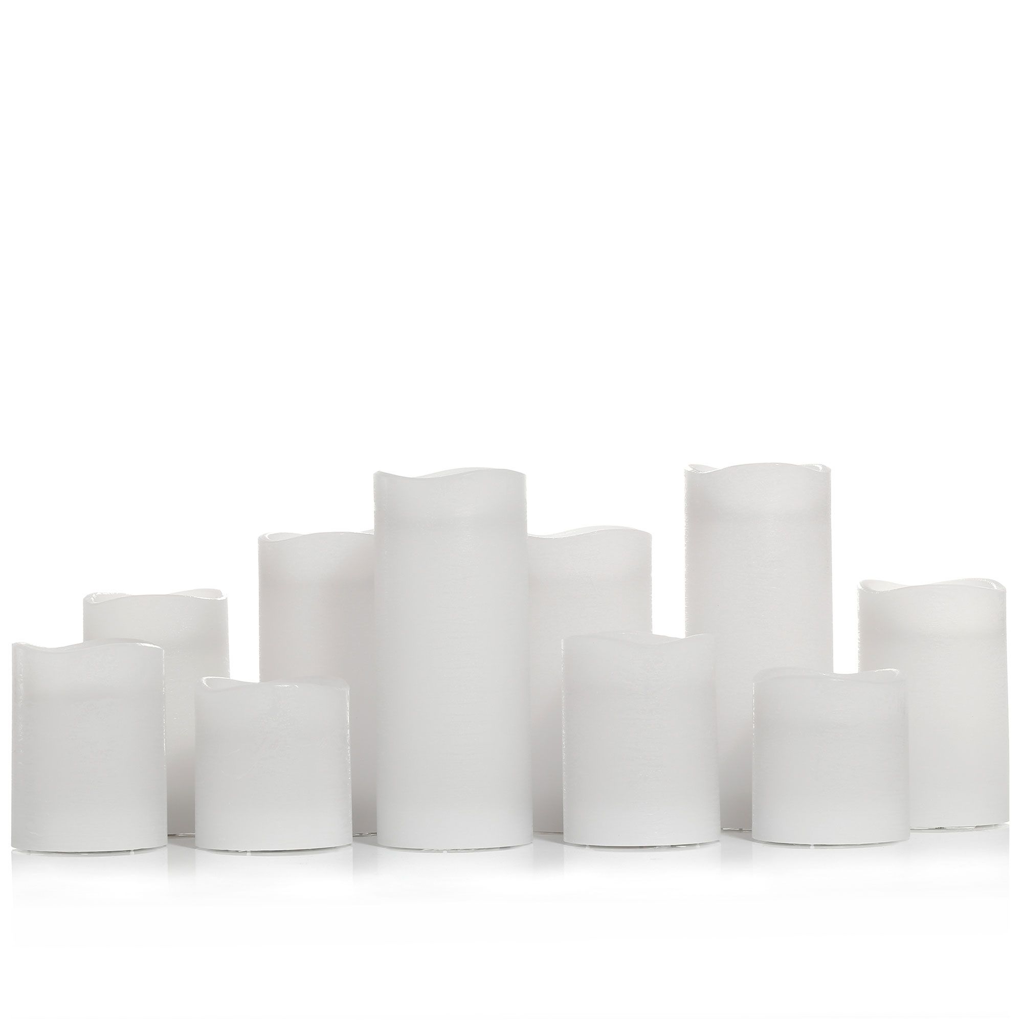 BWare ELAMBIA 10 LEDKerzen RustikDesign schwarzer Docht QVC.de