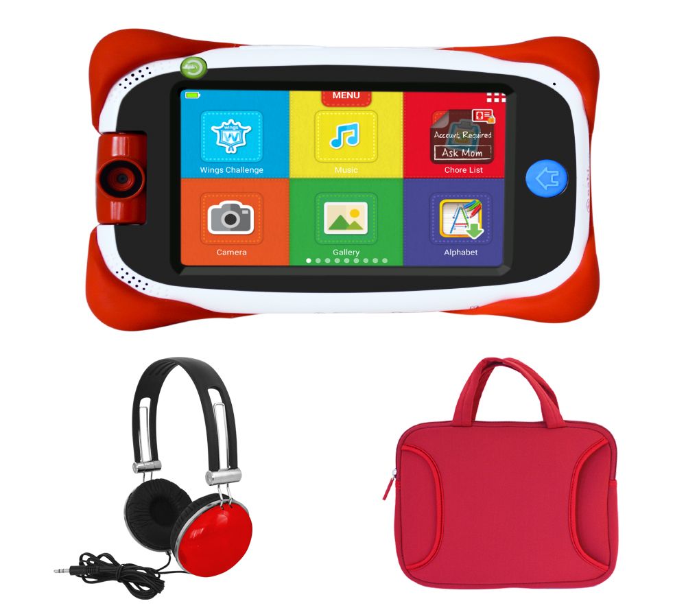 nabi Jr 5" Kids Android Tablet DropSafe Bumper Headphones & Carrying