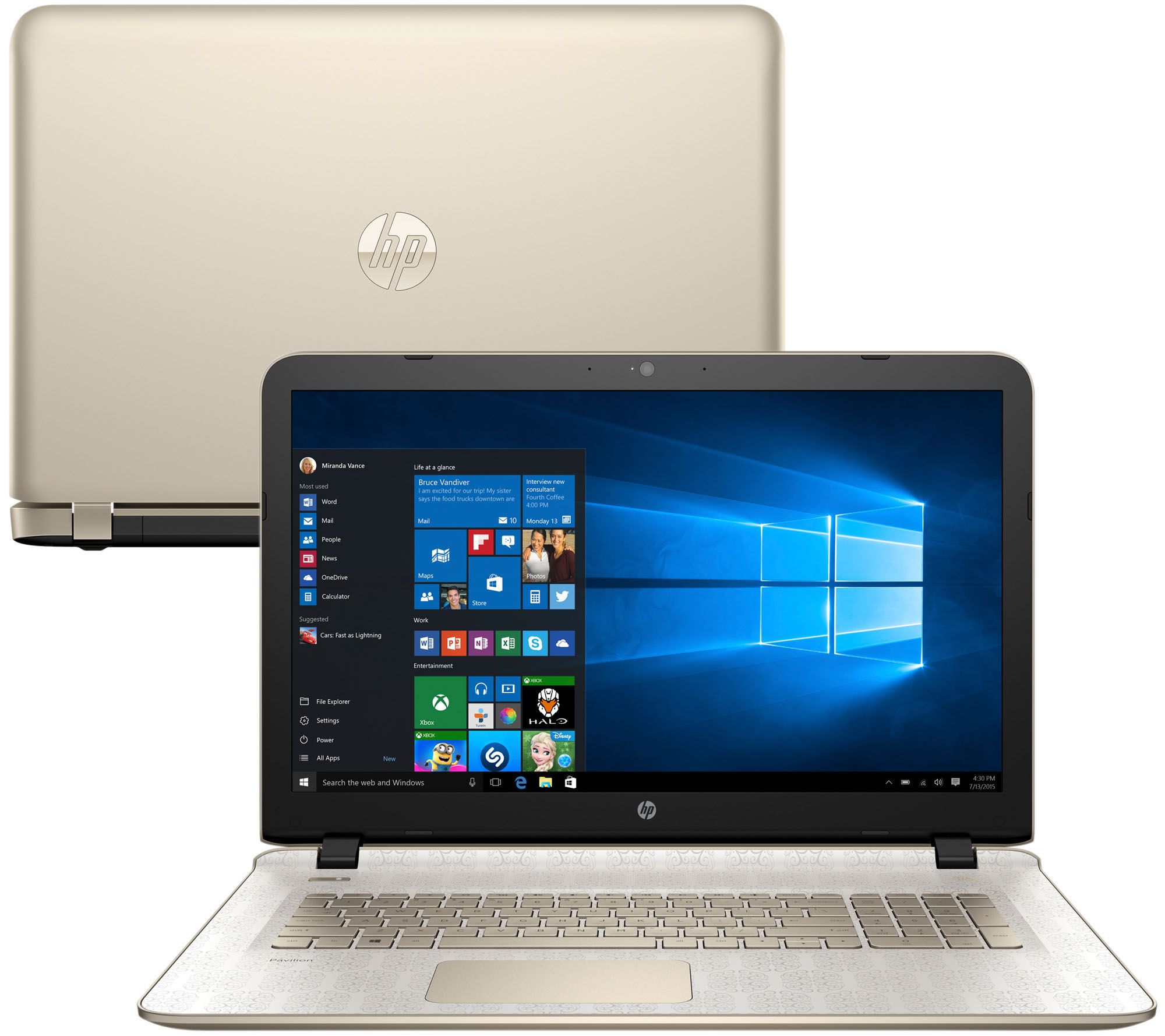 HP 17 Gold Luxe Windows 10 Touch Laptop 12GB RAM, 1TB LifetimeSupport