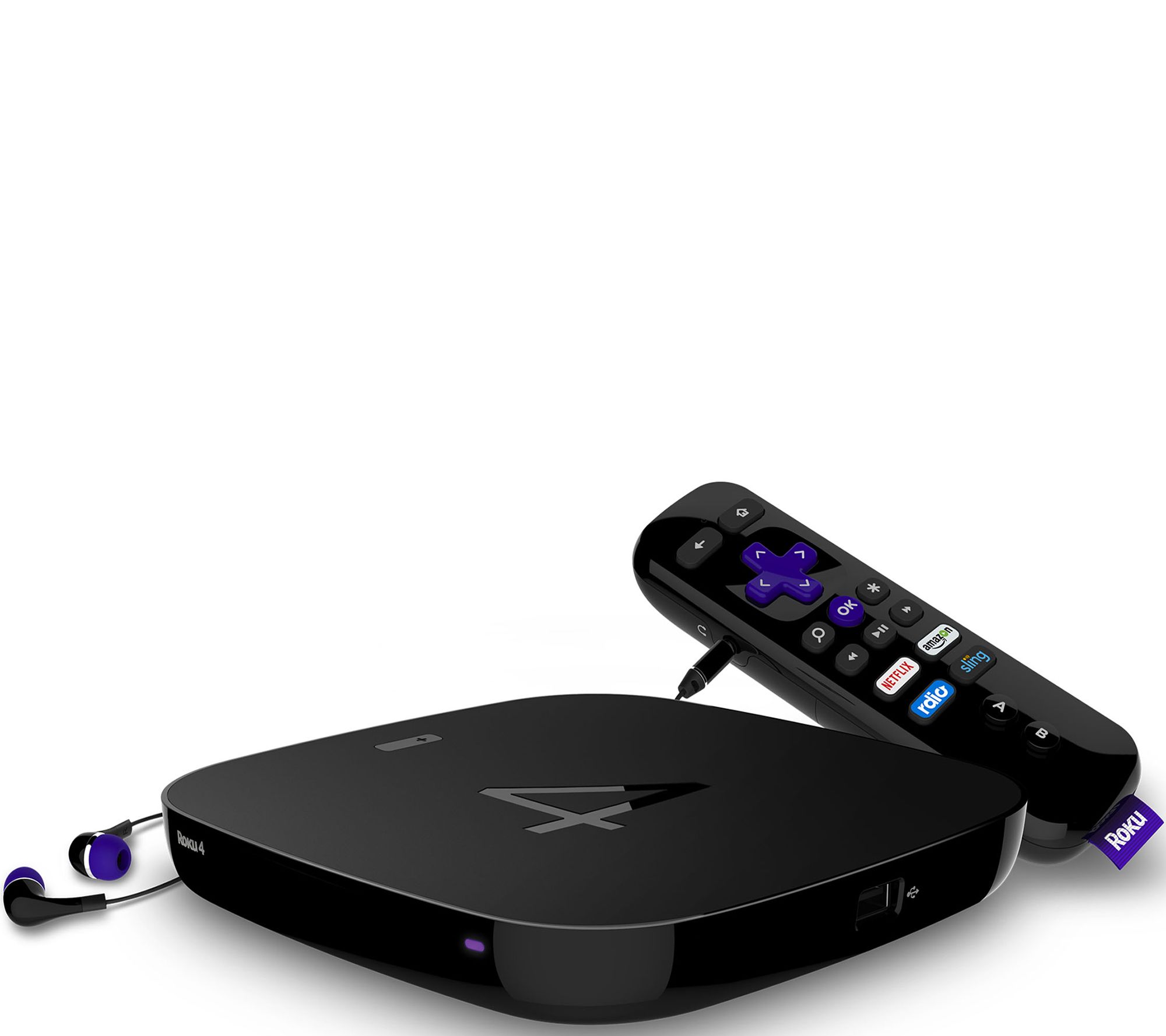 Roku 4 4K Ultra HD Media Streaming Device with Remote Page 1 —