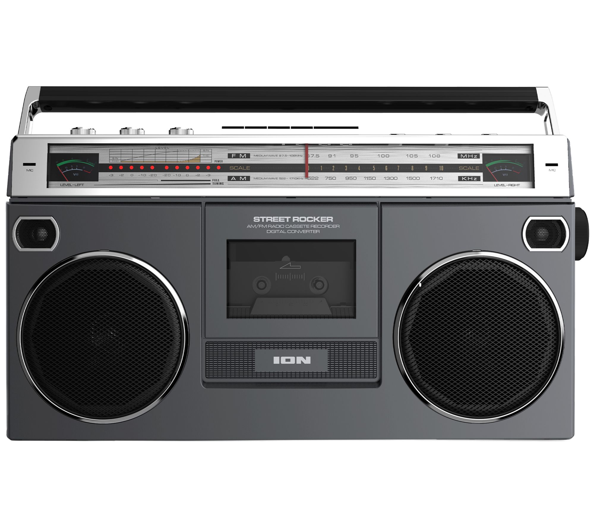 ION Audio Street Rocker '80s Style Stereo Boombox Speaker