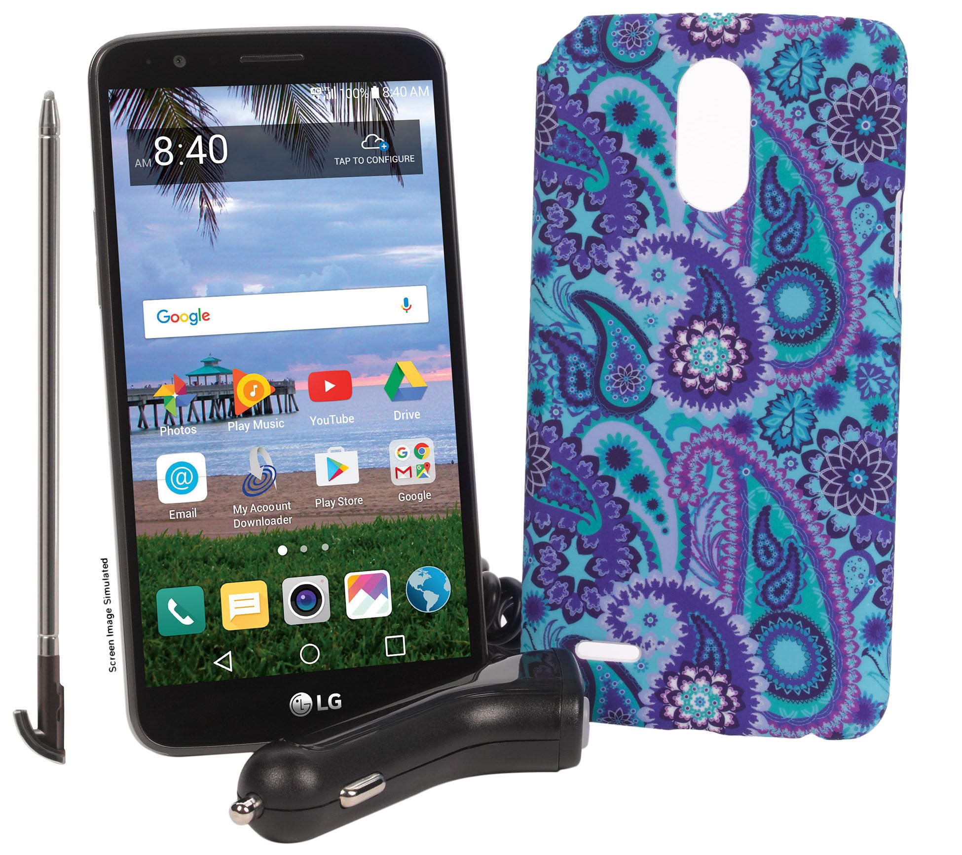 Tracfone LG Stylo 3 5.7" Smartphone with Case and 1500 Min/ Text/ Data Page 1 —