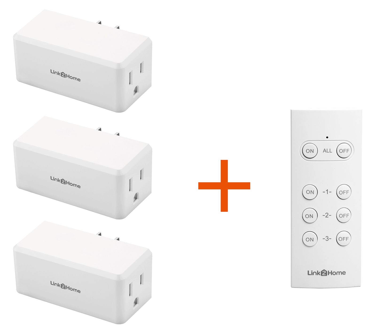 Link2Home Set of 3 Wireless Indoor Outlet Switch with Remote - QVC.com