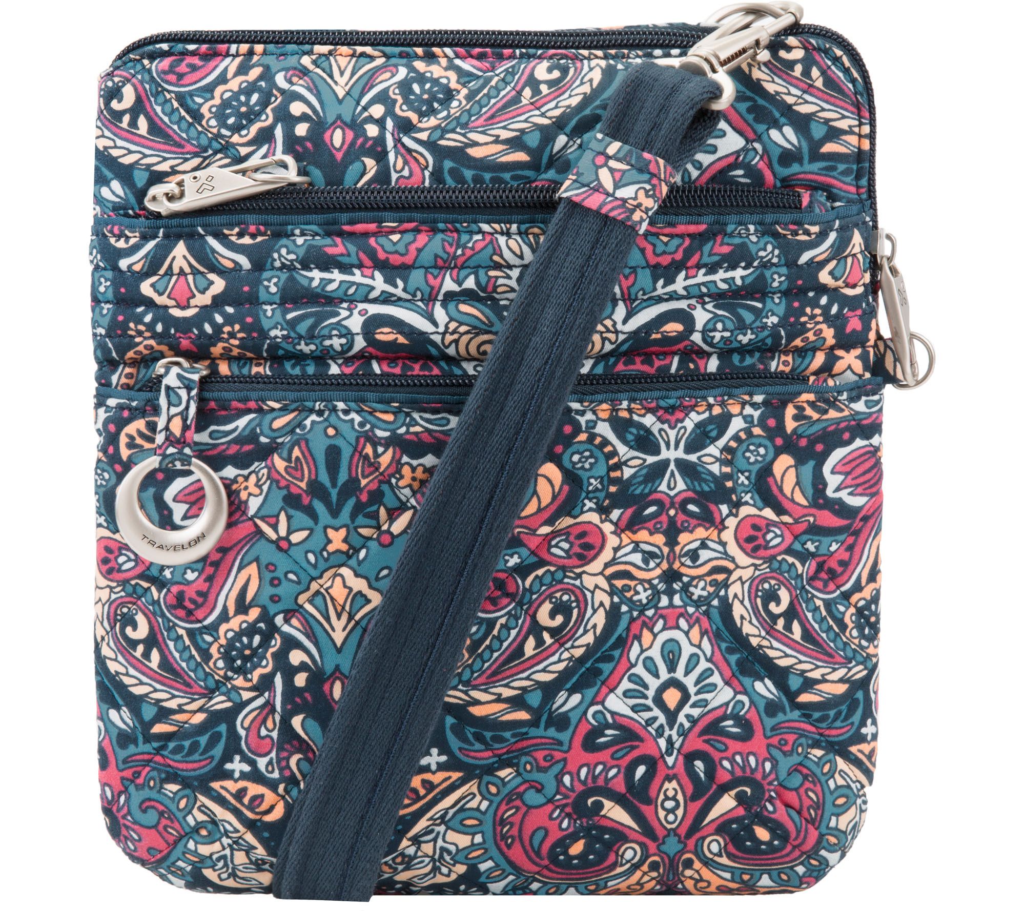 Travelon AntiTheft Cotton Boho Slim Bag Page 1 —