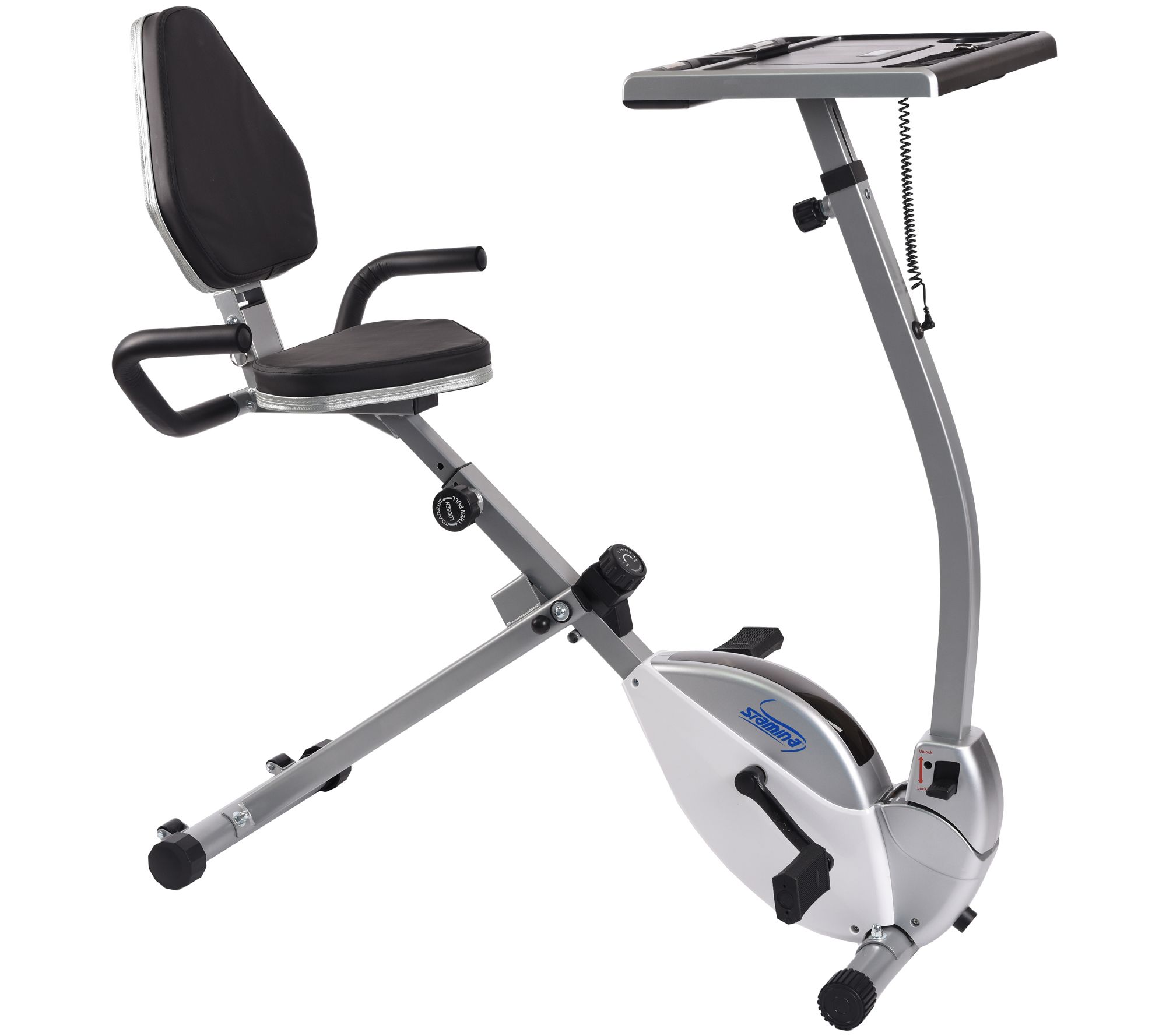 Stamina 2in1 Recumbent Bike Workstation & Standing Desk Page 1