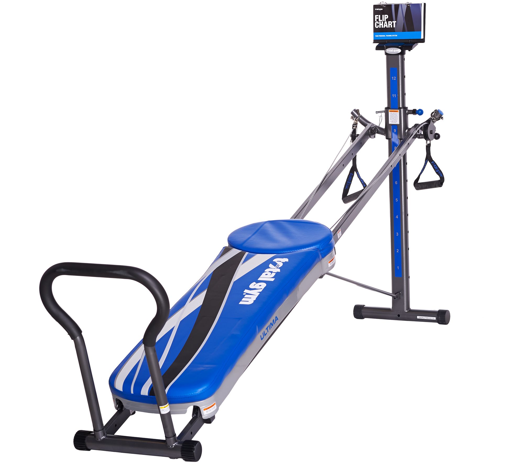 Total Gym Ultima Blue with 3 DVDs, 2 Floor Mats & 10 Attachments