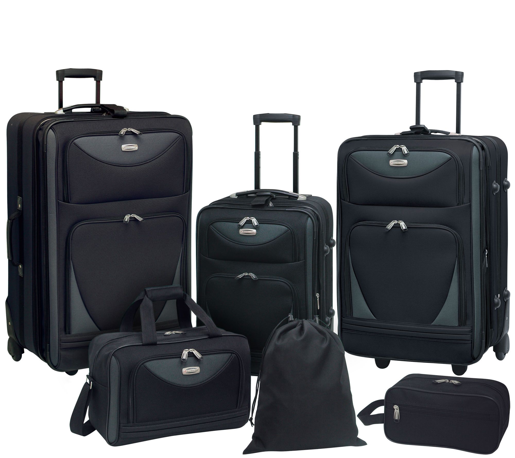 Travelers Club 6Piece Softside Expandable Family Luggage Set —