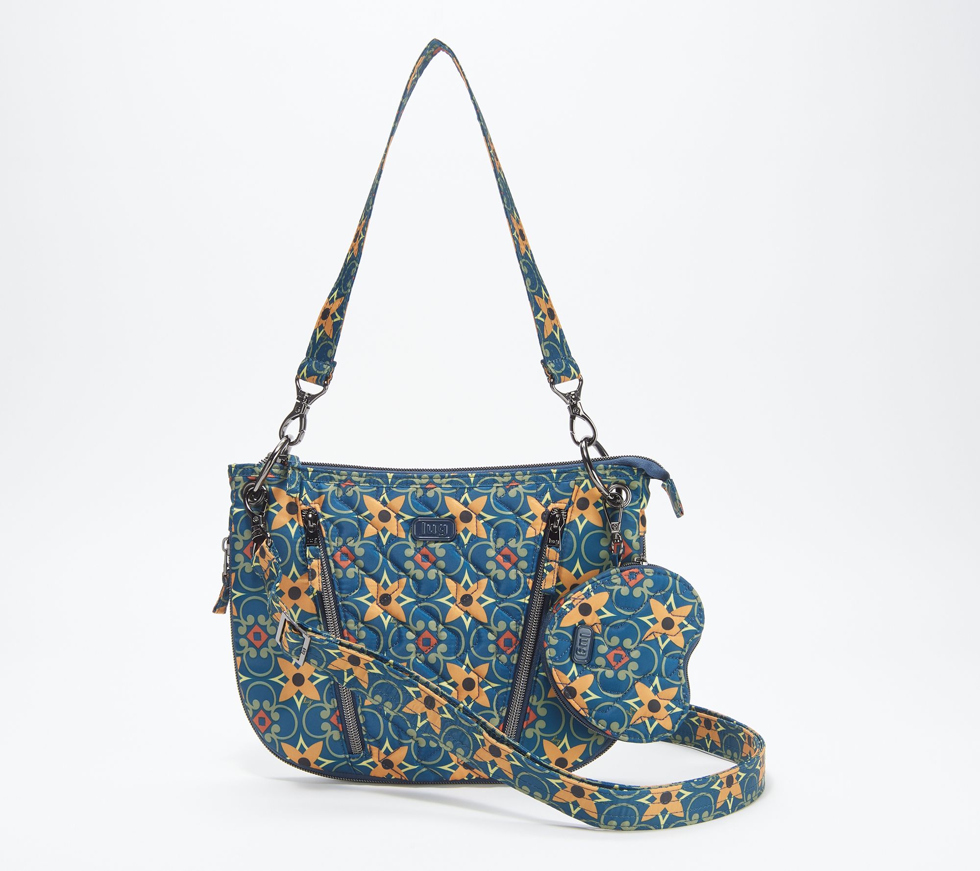 (QVC) Q2 Lug Convertible Medium Crossbody with Pouch Swivel