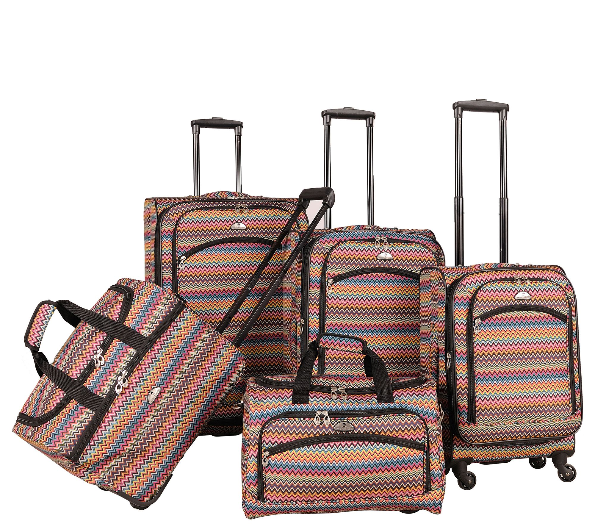 American Flyer Gold Coast 5Piece Spinner Luggage Set