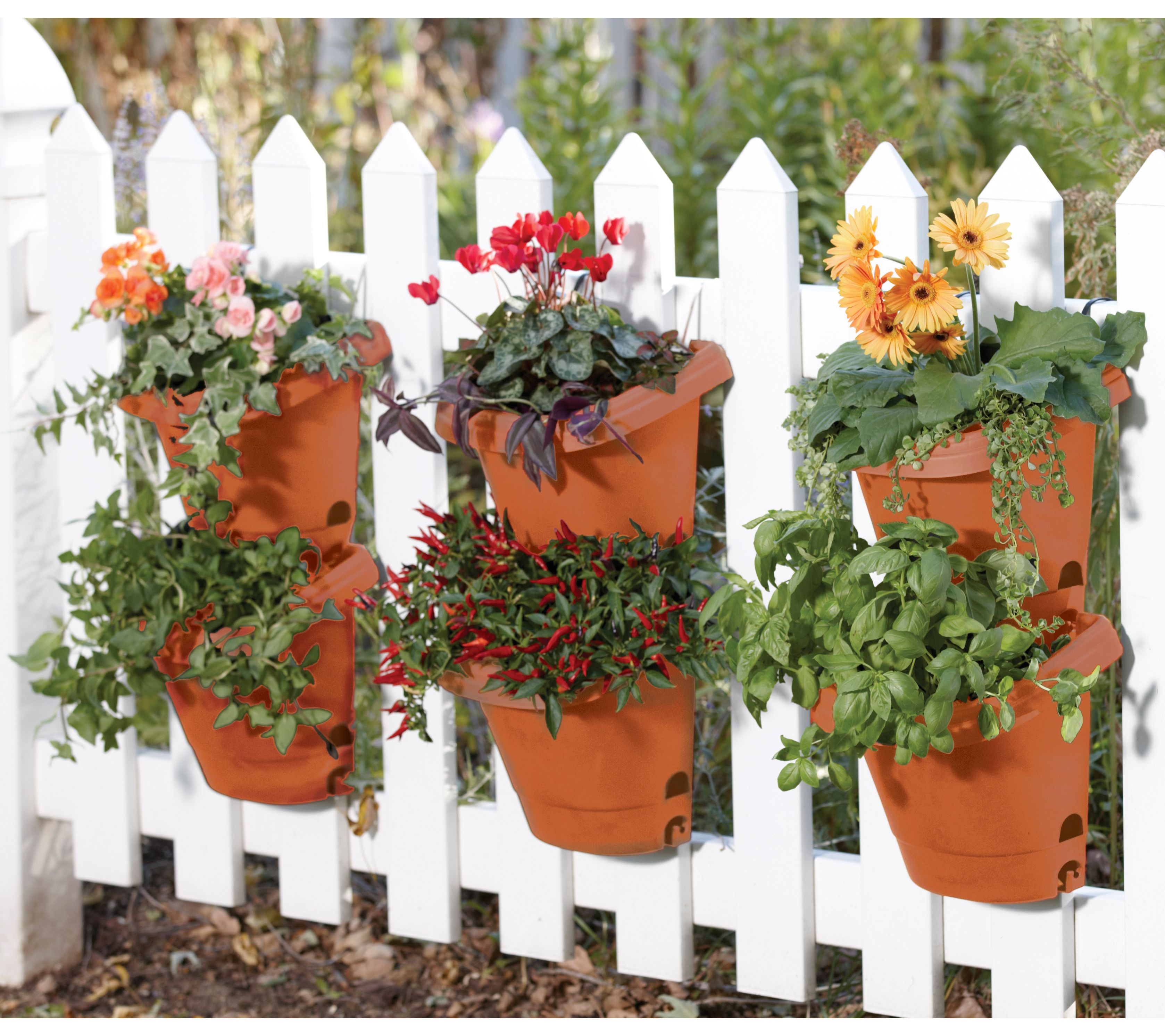 Bloem 3Piece Hanging Garden Planter System, TerraCotta