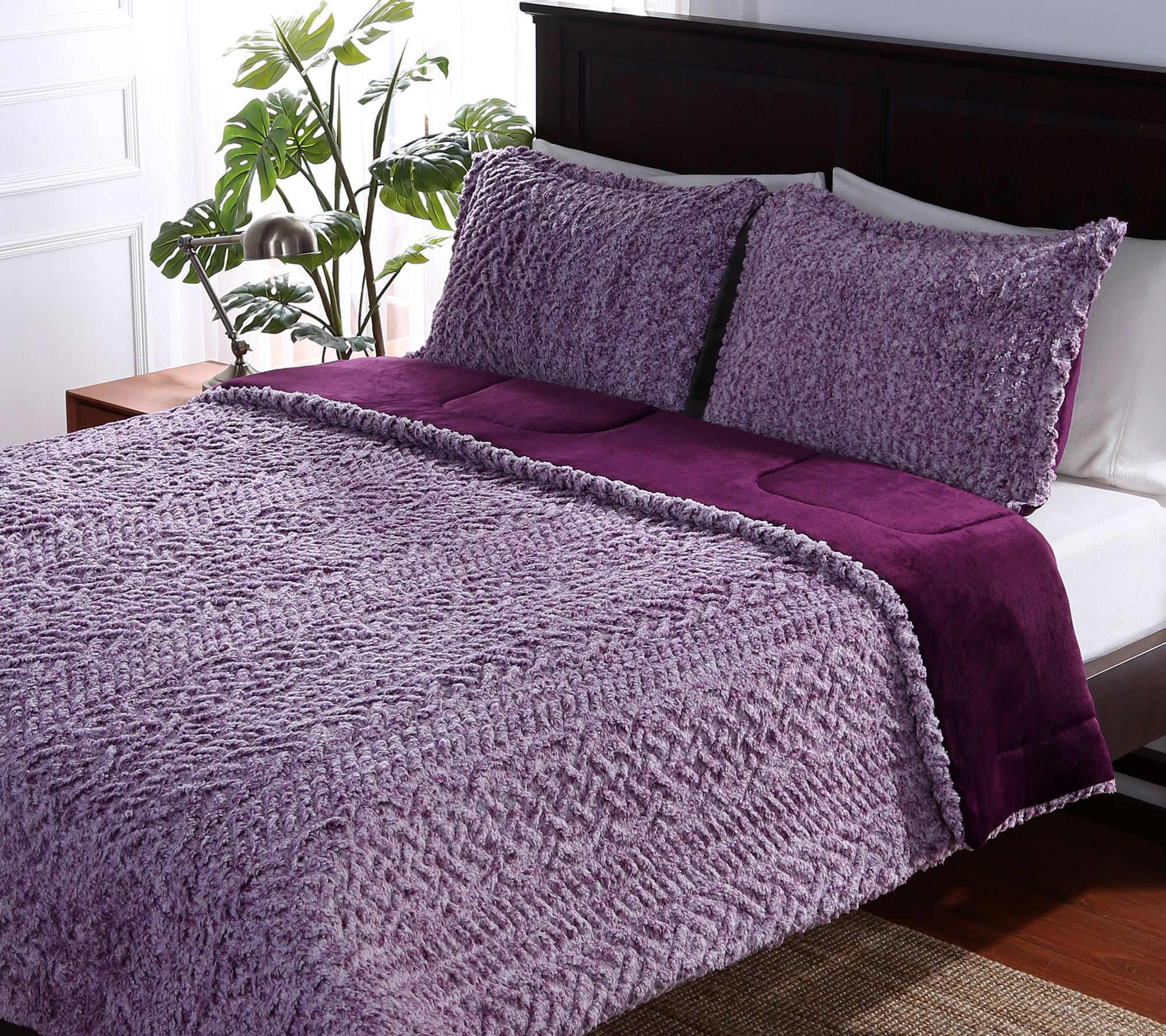 Berkshire Blanket Cozy Plush Knit Comforter Set Twin
