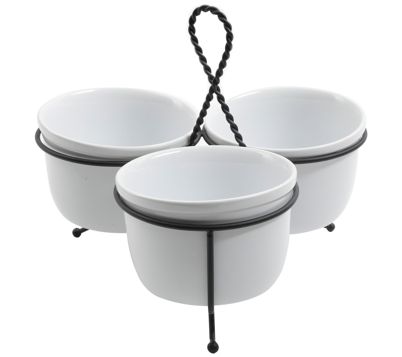 Gibson Gracious Dining 3Piece Tidbit Dish Setin White