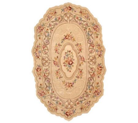 Royal Palace GracefulScallop 5 x 8 Handmade Oval Wool Rug ... (450 x 400 Pixel)